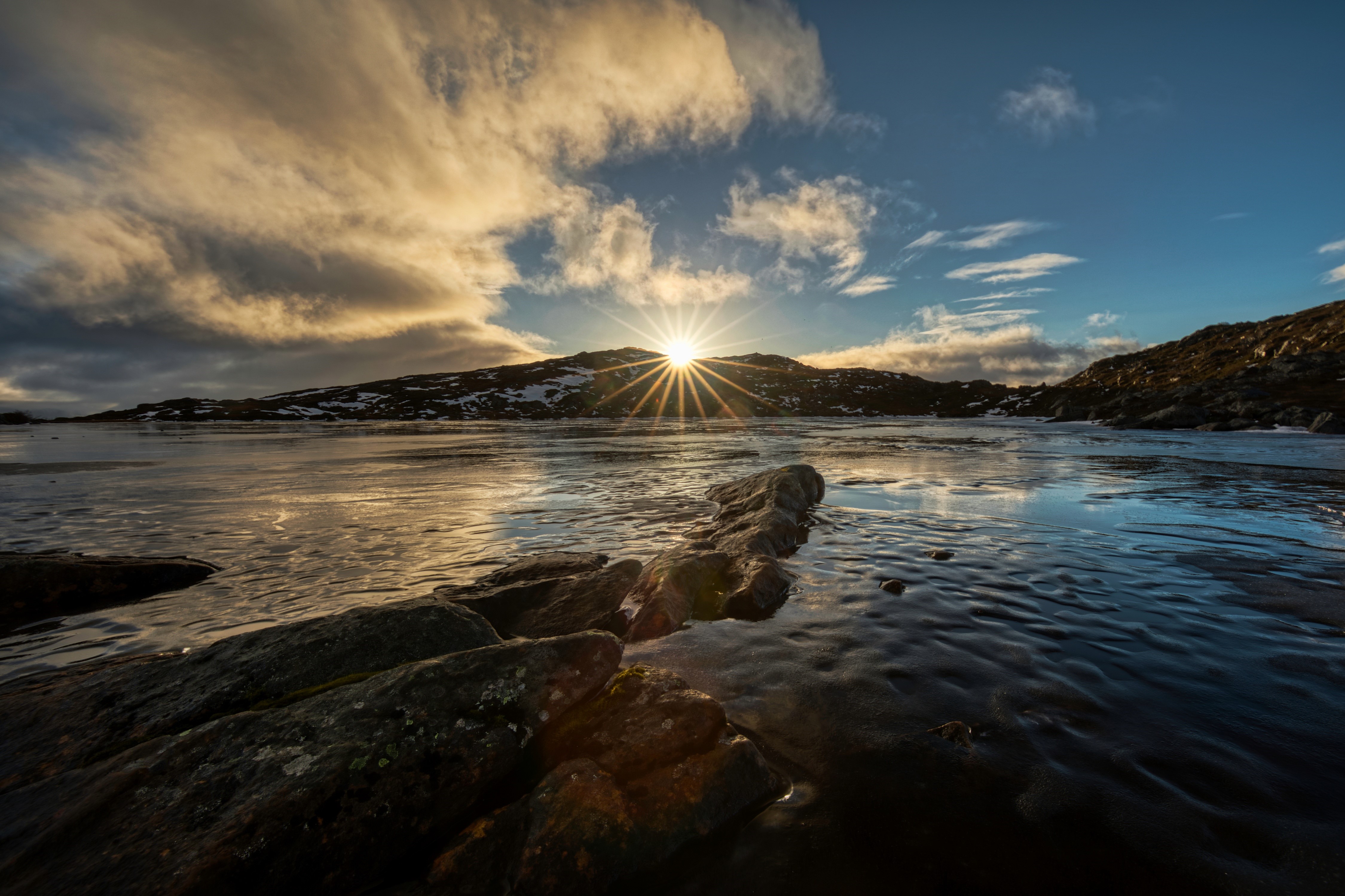 4K Troms Norway Sunset Over Icy Landscape HD Wallpaper