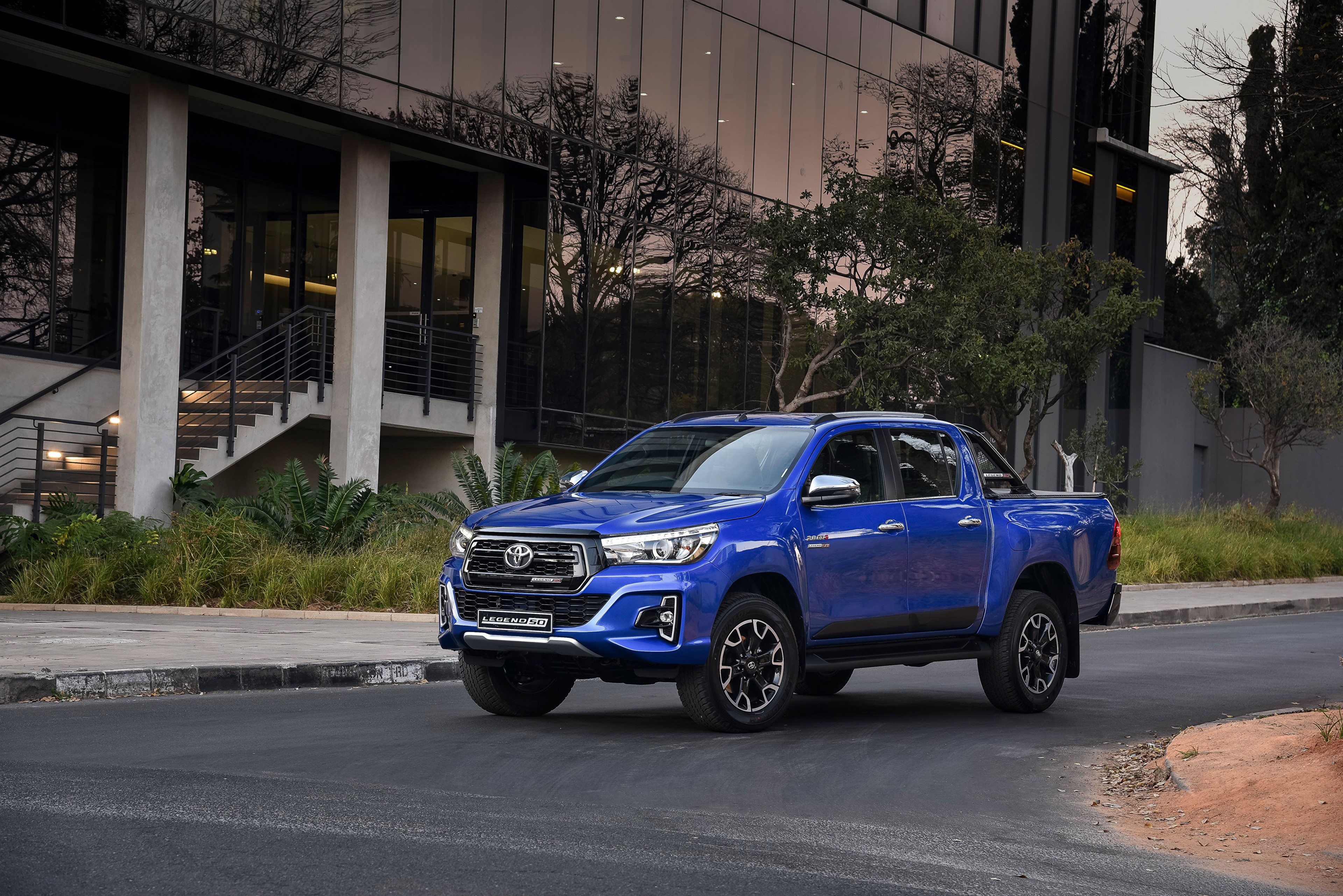 Blue 2019 Toyota Hilux Legende 50 Double Cab Pickup HD Wallpaper
