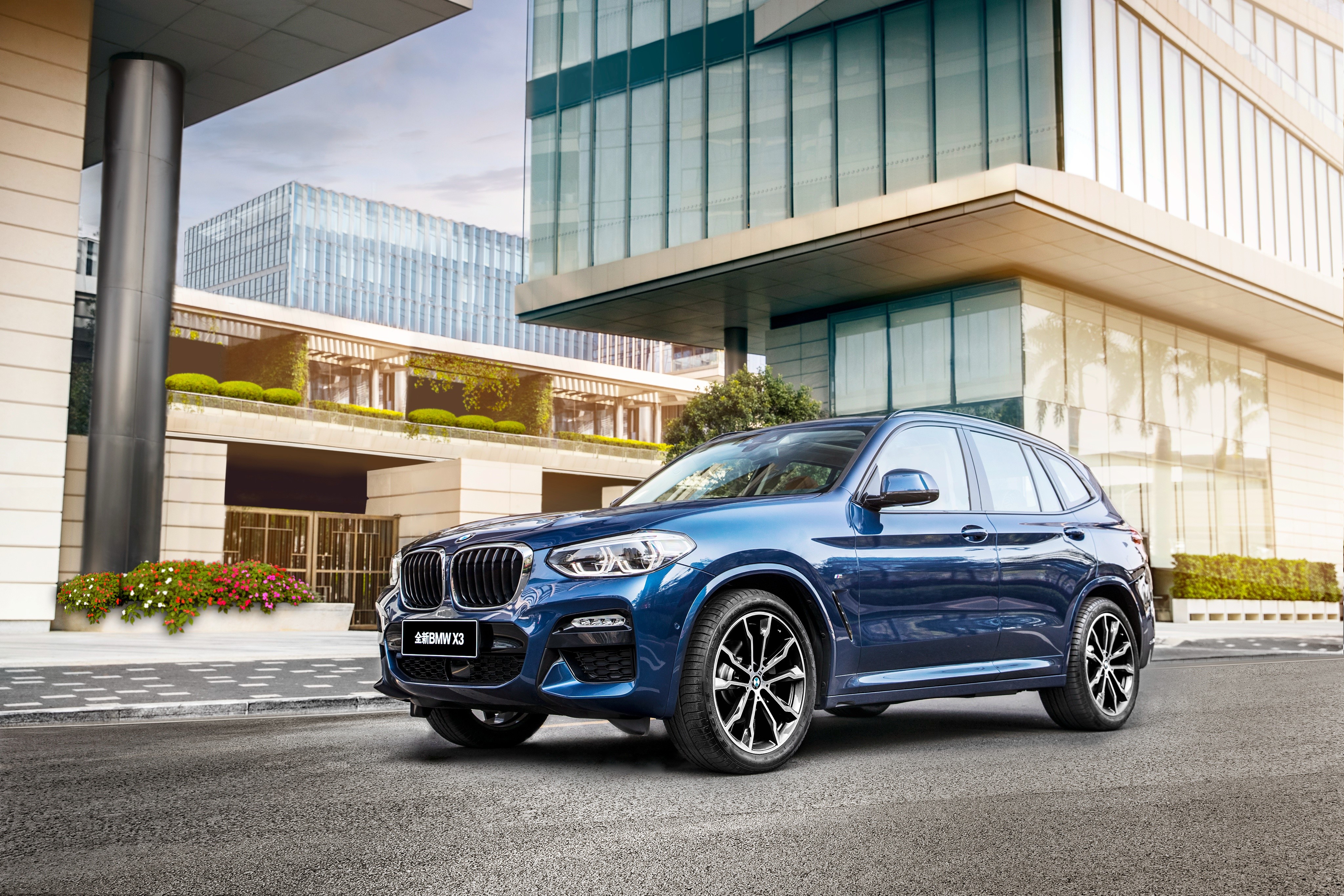 Blue BMW X3 Crossover Car HD Wallpaper