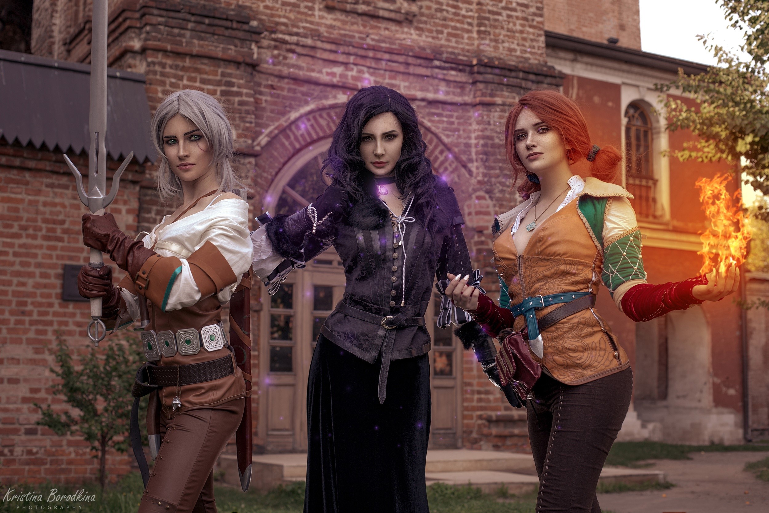 Ciri, Triss, and Yennefer from The Witcher 3: Wild Hunt HD Wallpaper