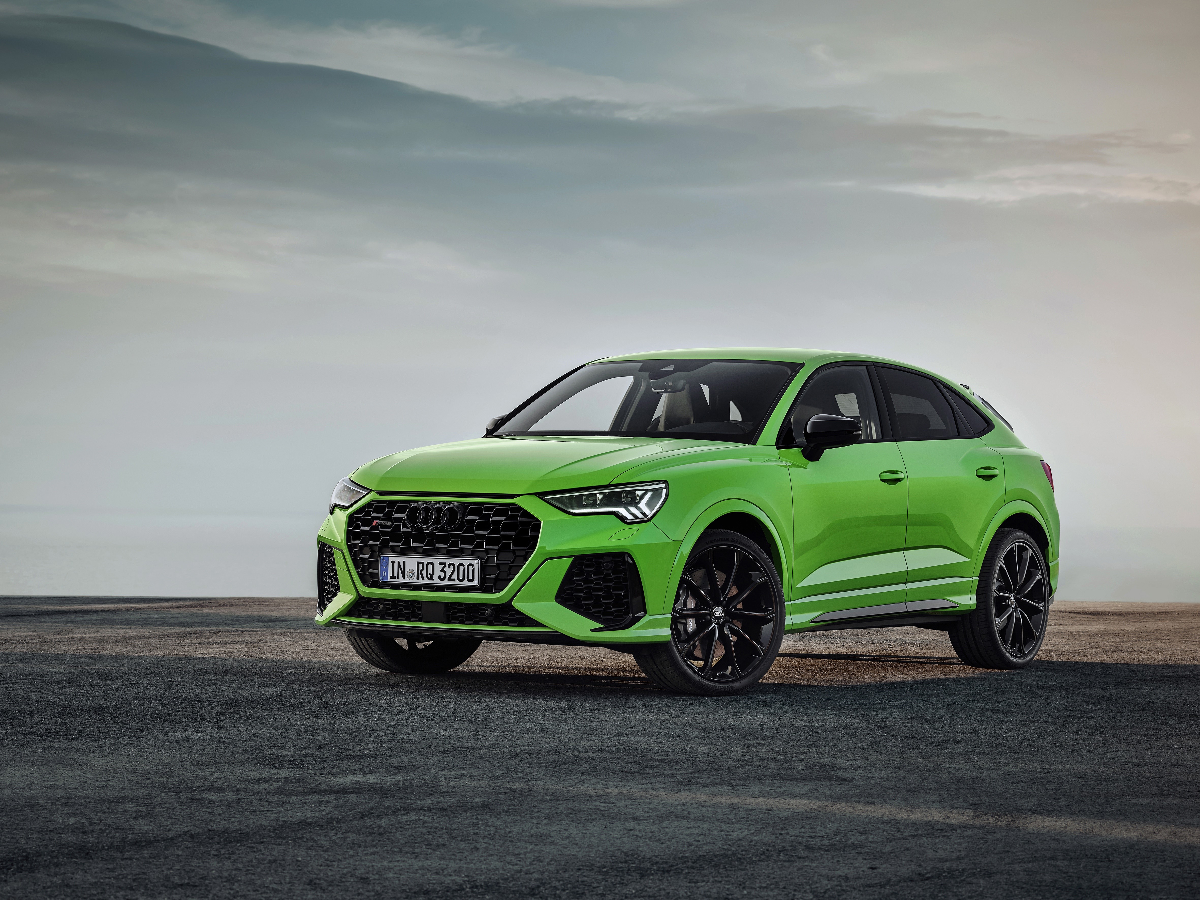 Green Audi RS Q3 Sportback 2020 HD Wallpaper
