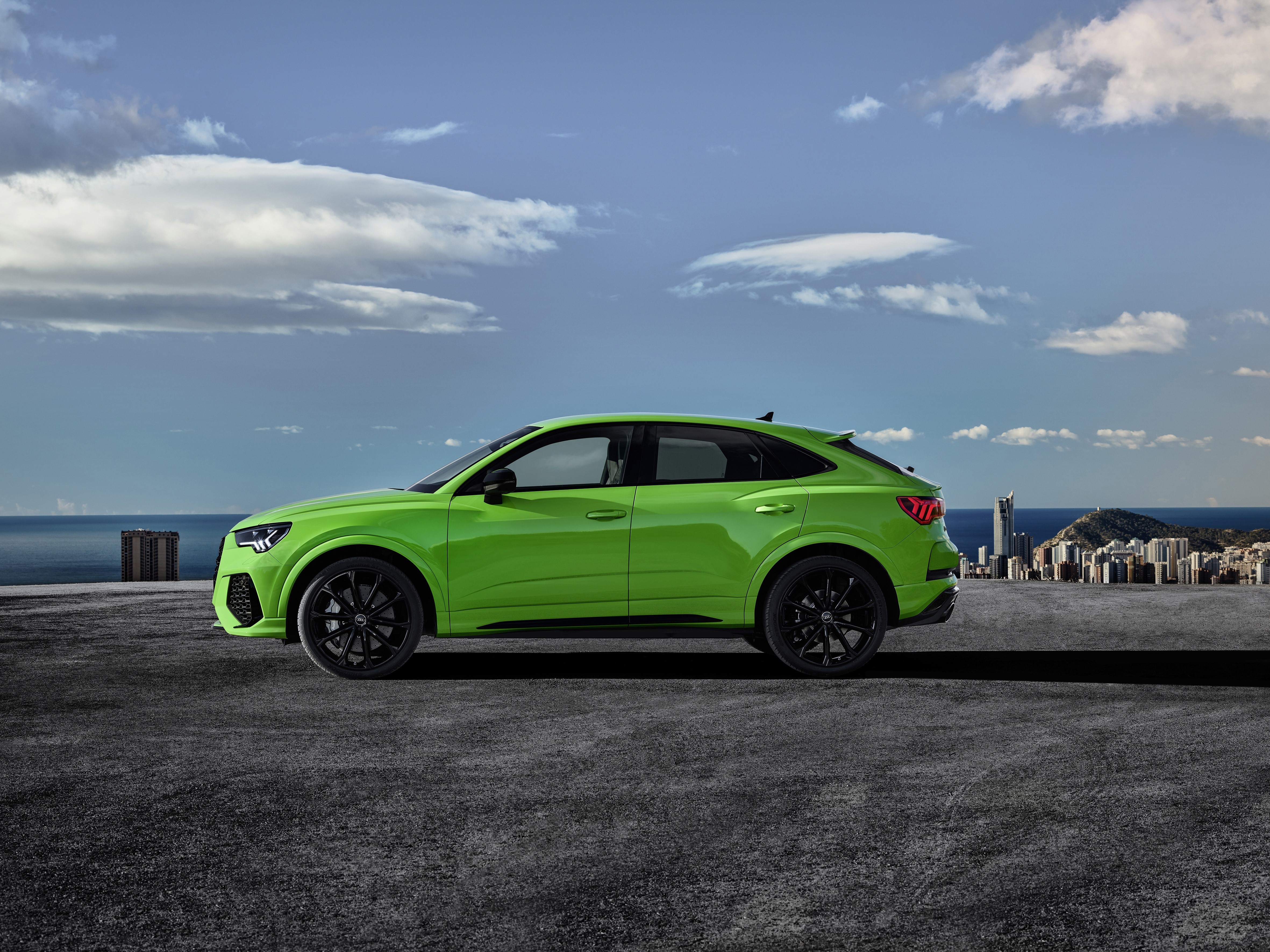 Audi RS Q3 Sportback Green Metallic Crossover HD Wallpaper