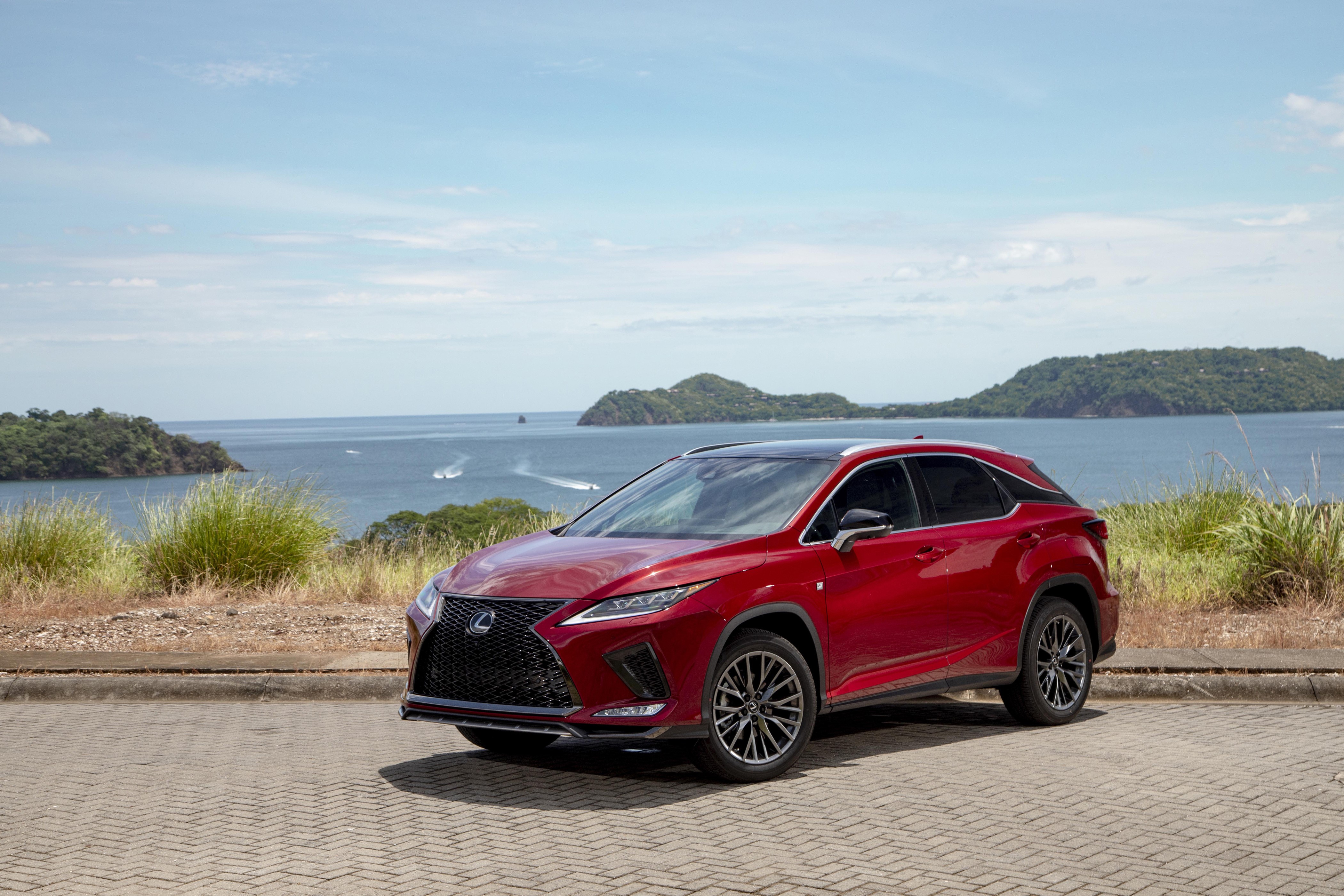 Red 2020 Lexus RX 350 F SPORT by the ocean HD Wallpaper