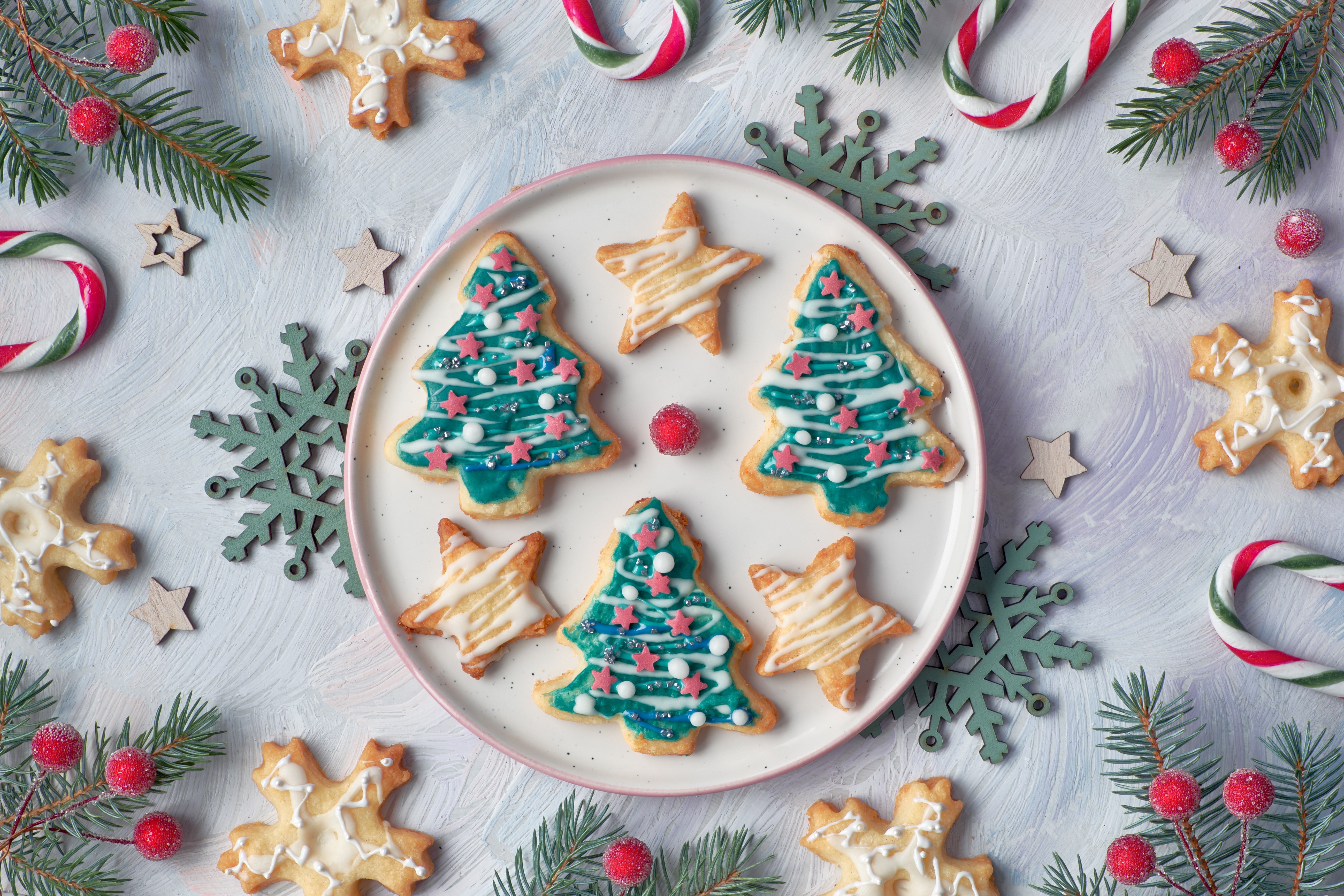 Christmas Cookies and Decorations HD Wallpaper
