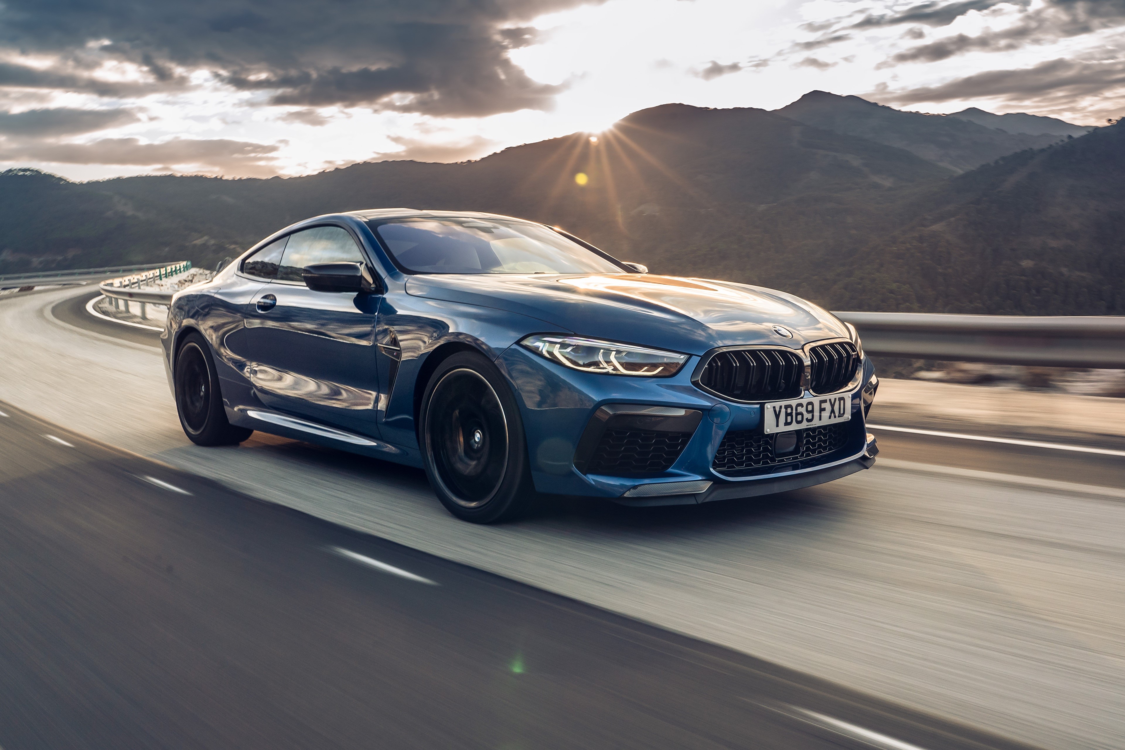 BMW M8 Competition Coupe on a Mountain Road HD Wallpaper