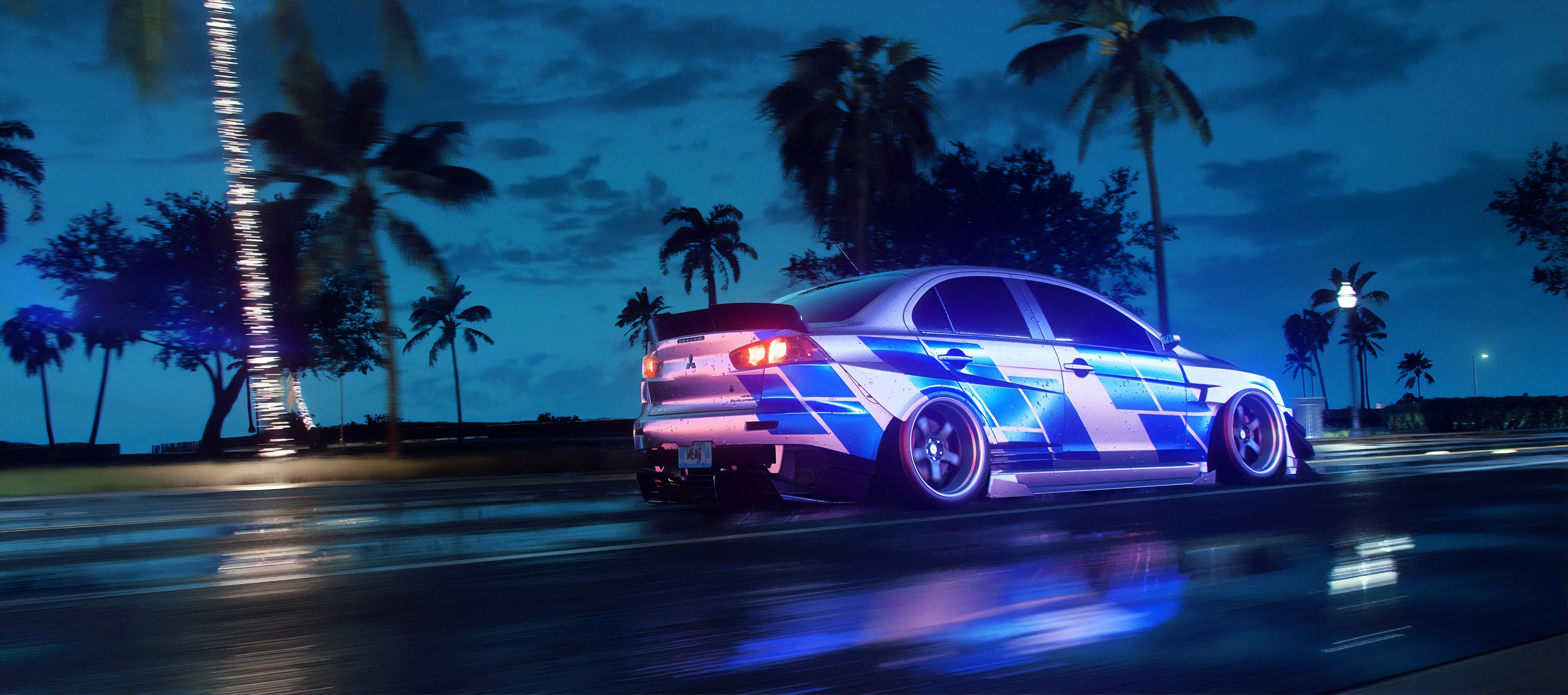 Need for Speed Heat Mitsubishi Lancer 2019 HD Wallpaper