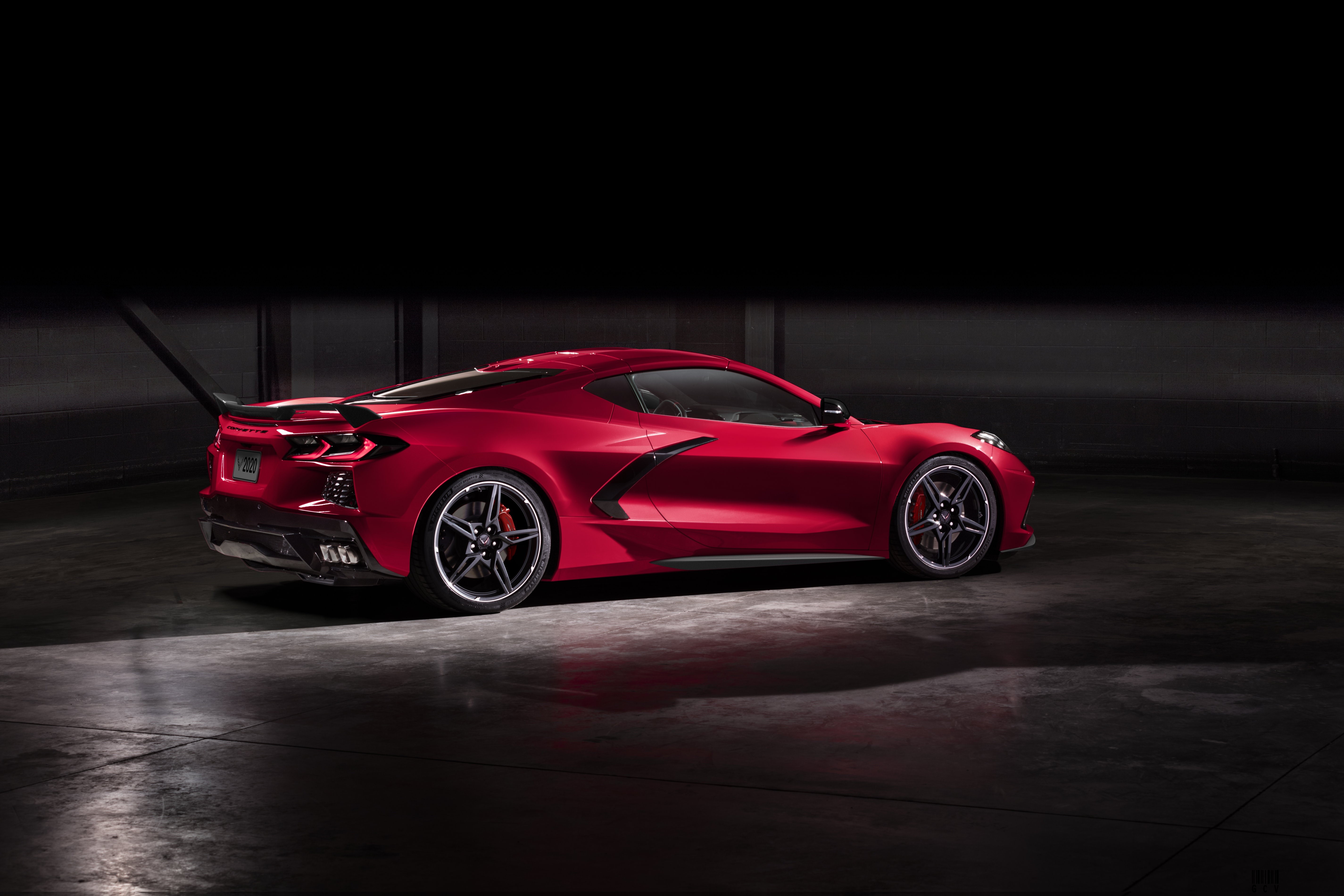 Red 2020 Chevrolet Corvette C8 Stingray HD Wallpaper