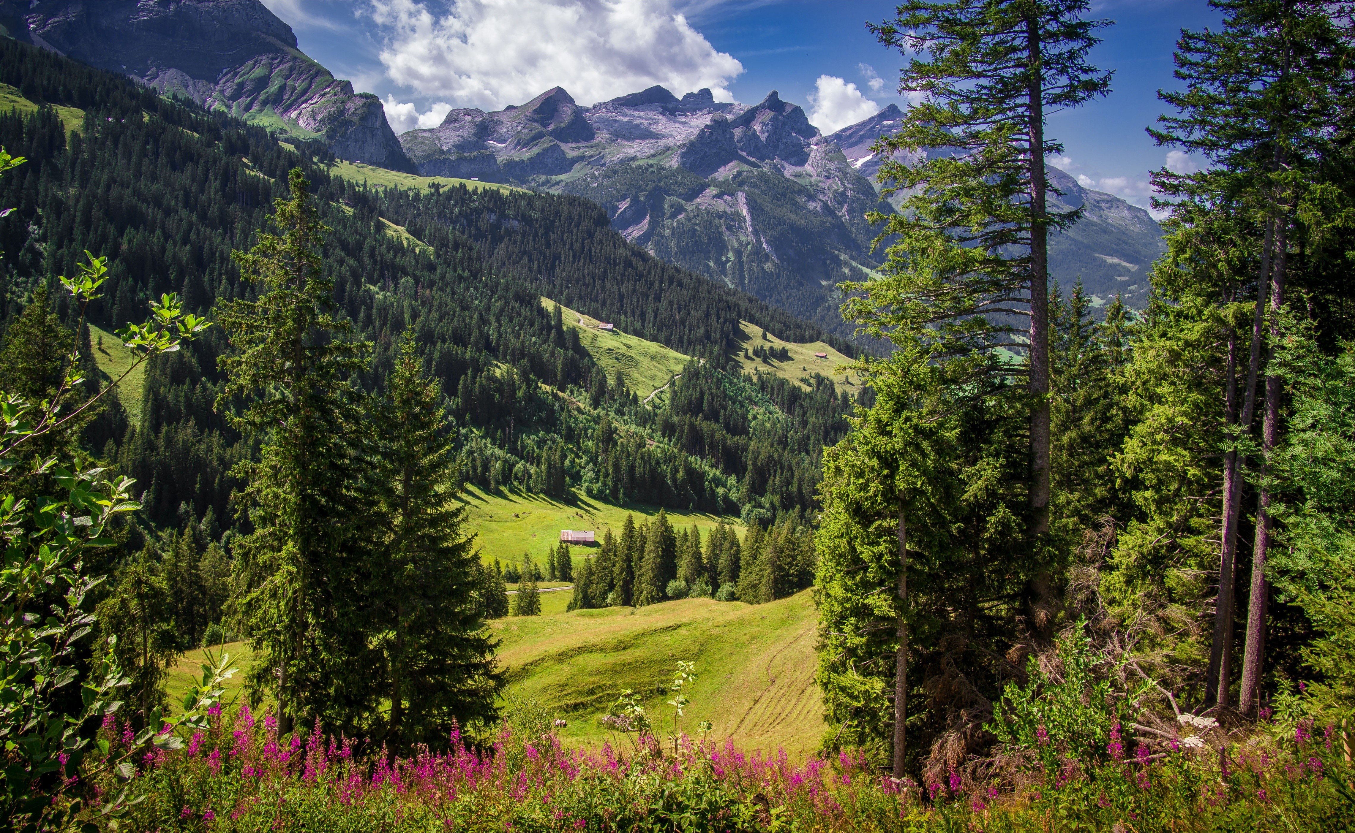 4K Sanetschhore Mountains in Switzerland Alps Scenery HD Wallpaper