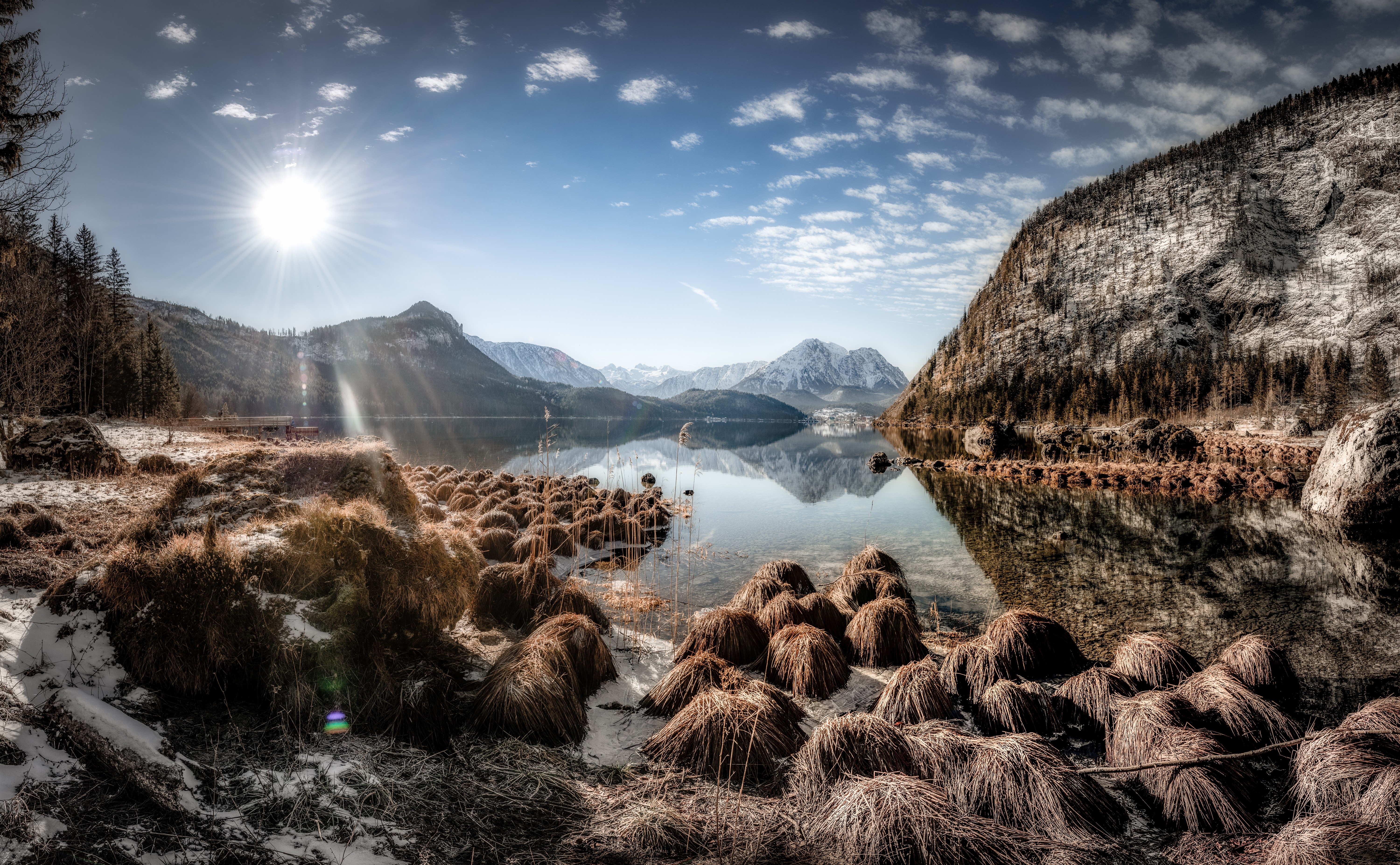 Lake Altaussee, Styria, Austria Scenery HD Wallpaper