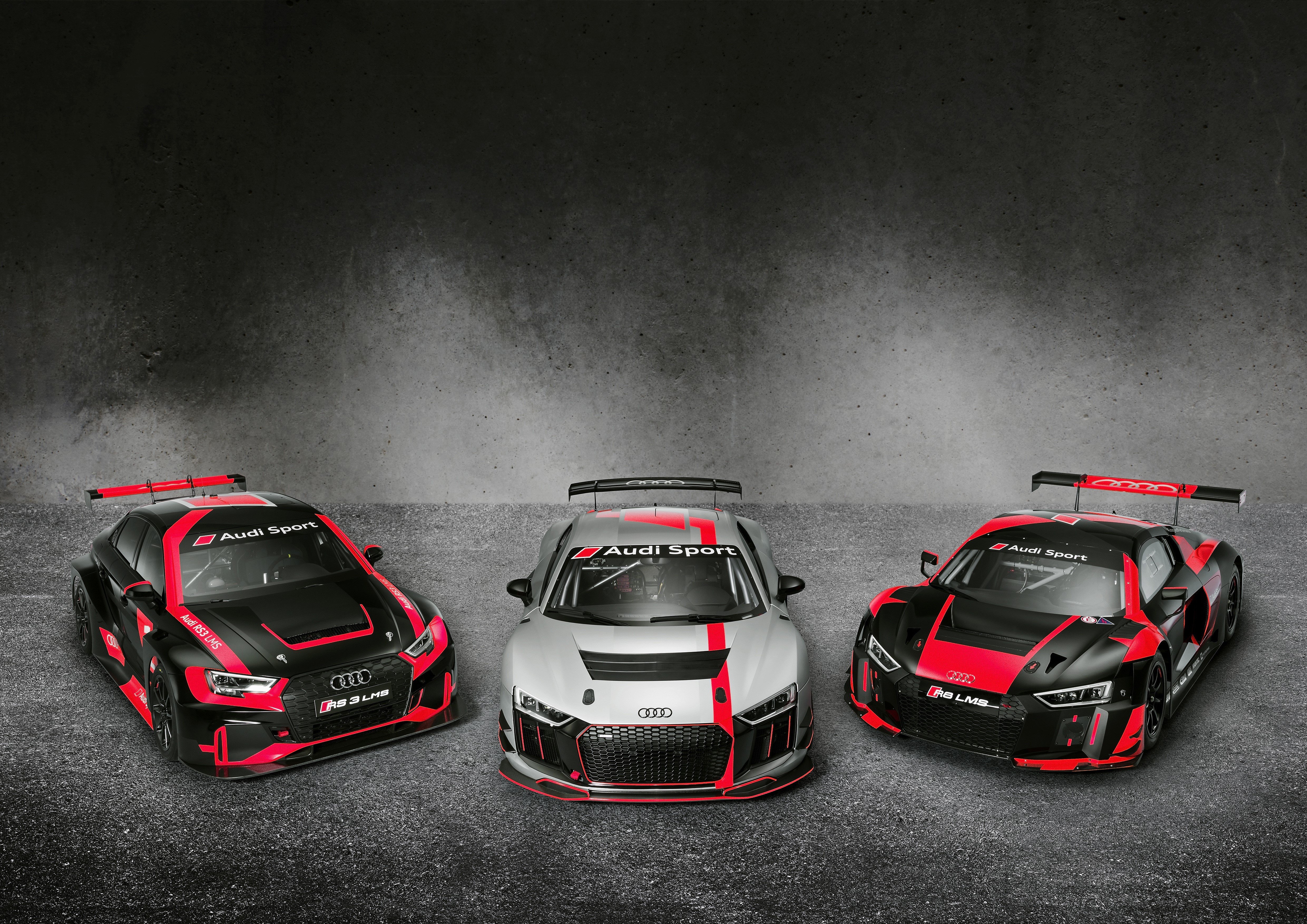 Audi RS3 LMS and R8 LMS cars HD Wallpaper