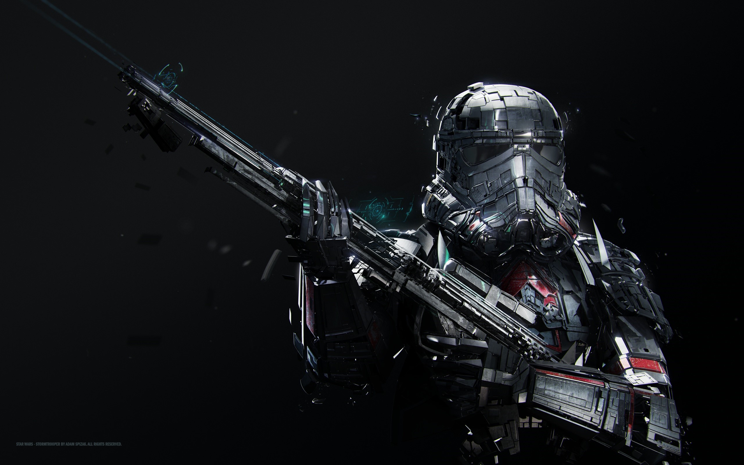 Stormtrooper with rifle by Adam Spizak HD Wallpaper