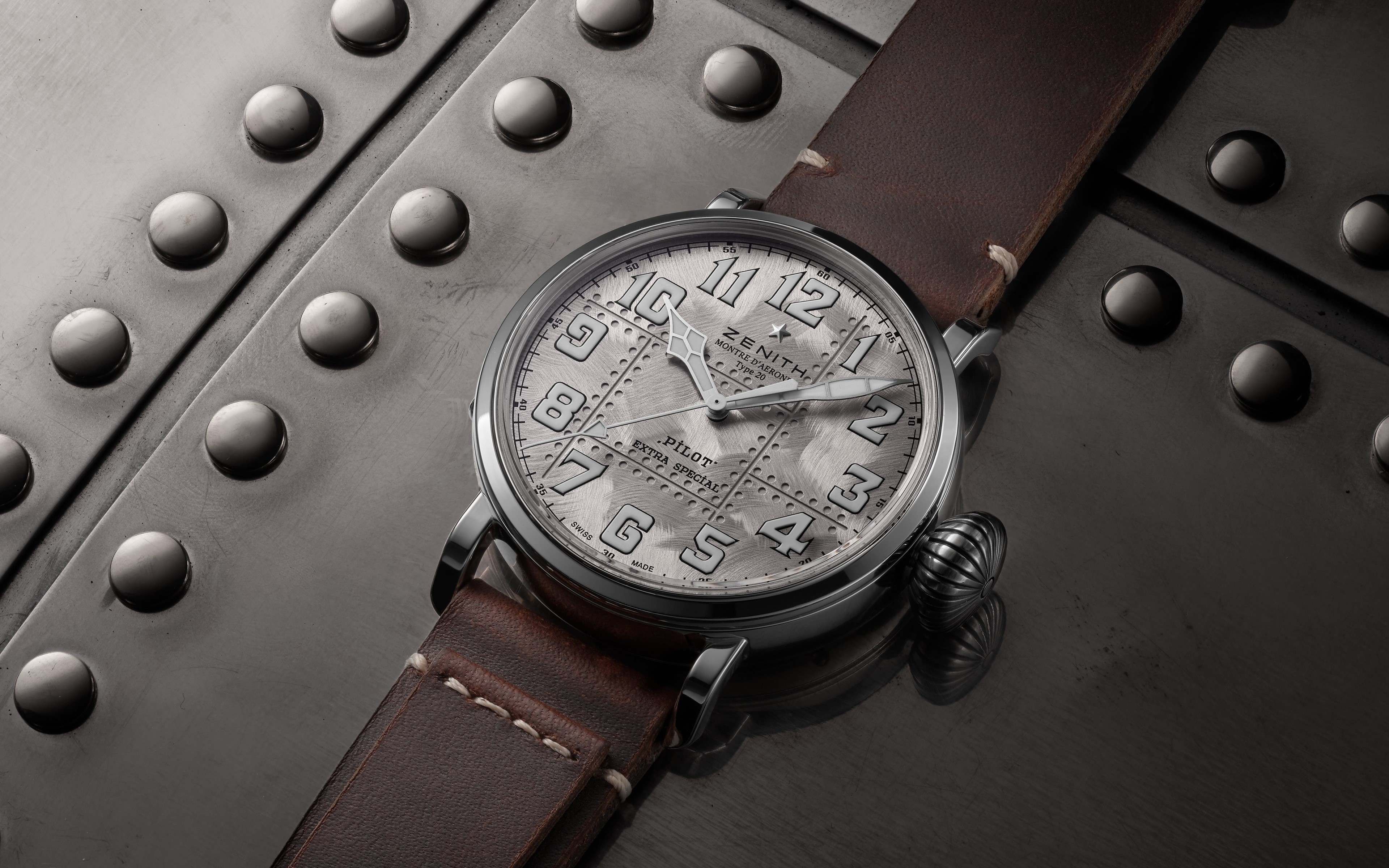 Zenith Pilot Type 20 Extra Special Silver Watch HD Wallpaper