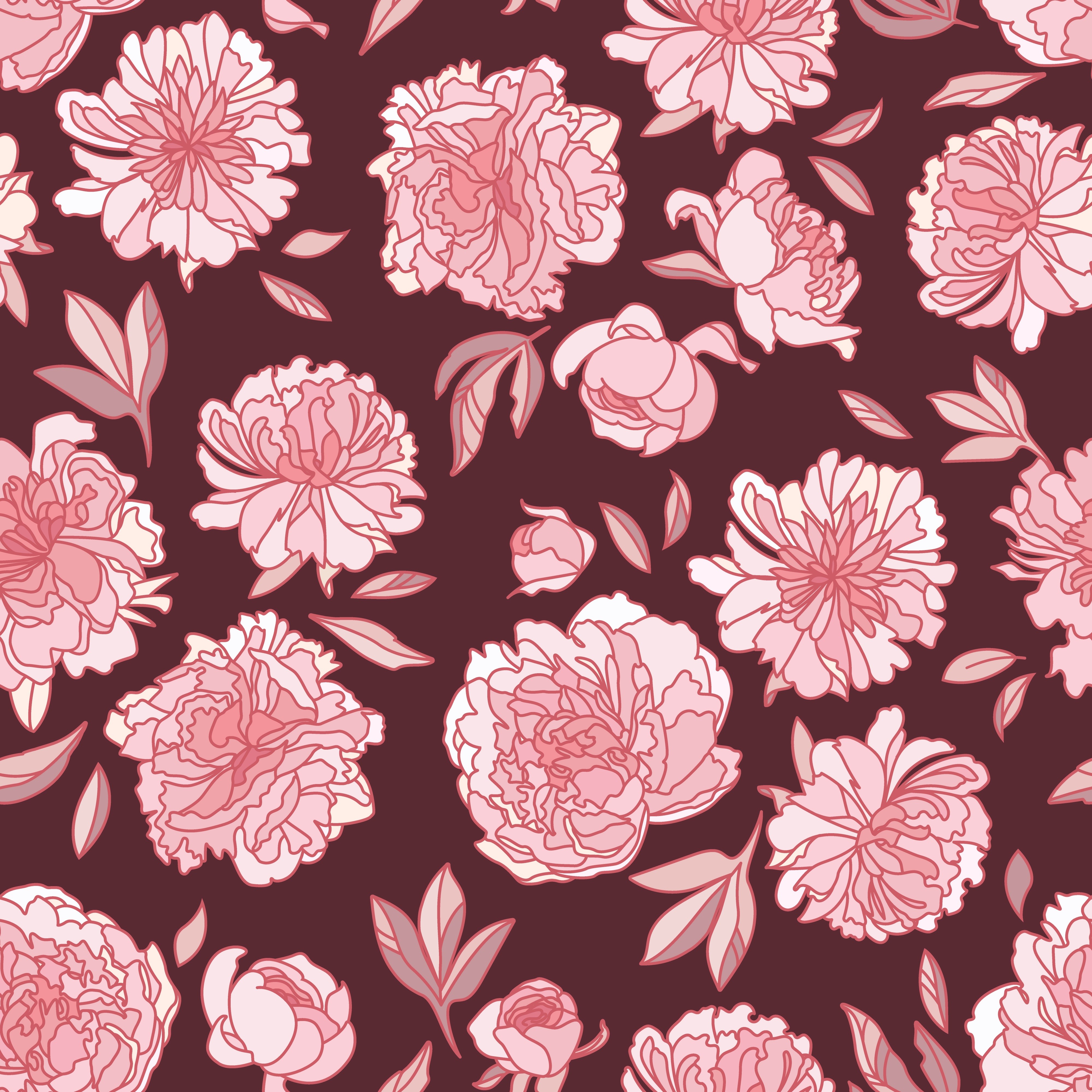 Peonies Texture Painting Art HD Wallpaper