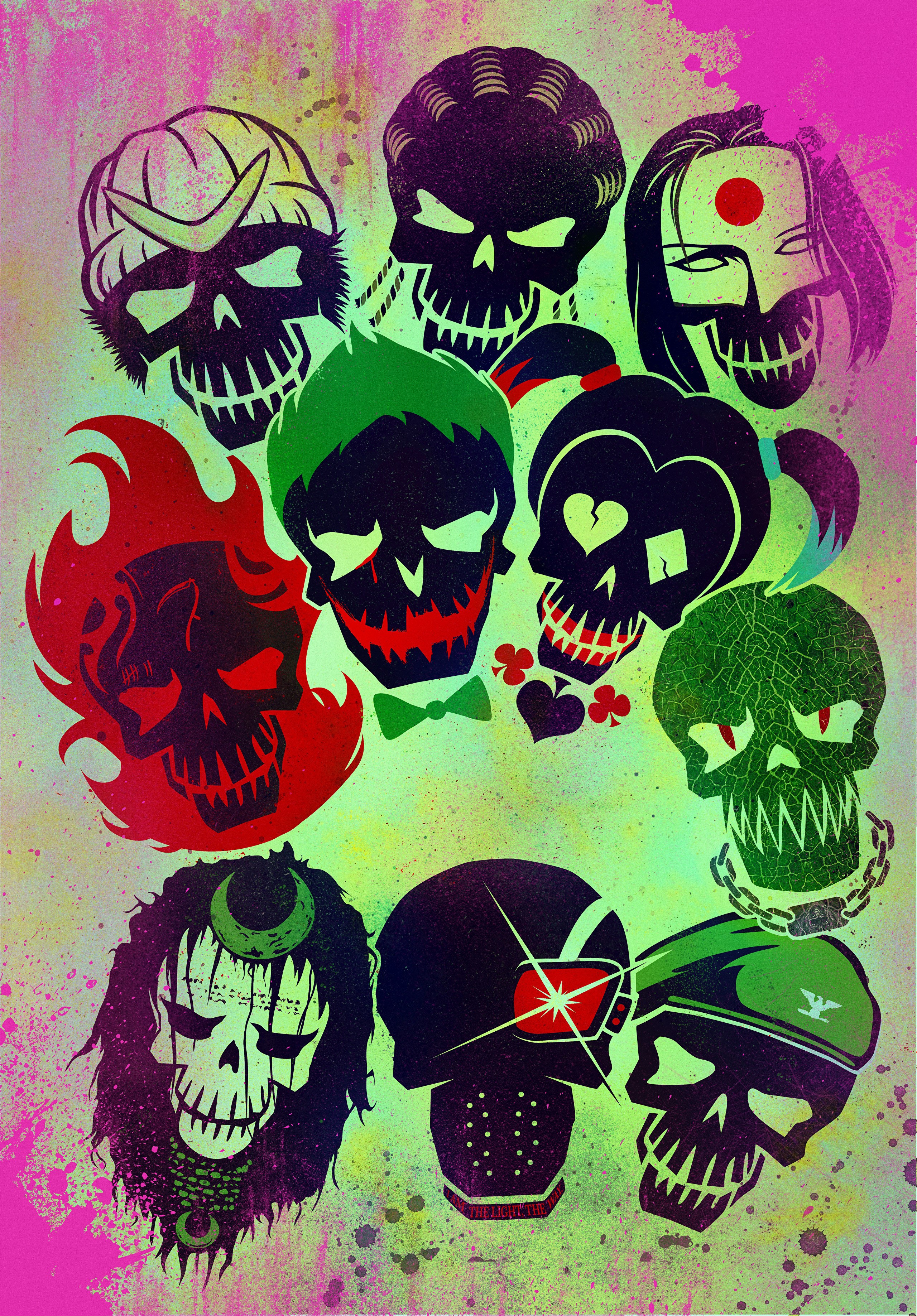 Suicide Squad 2016 Skull Art HD Phone Wallpaper