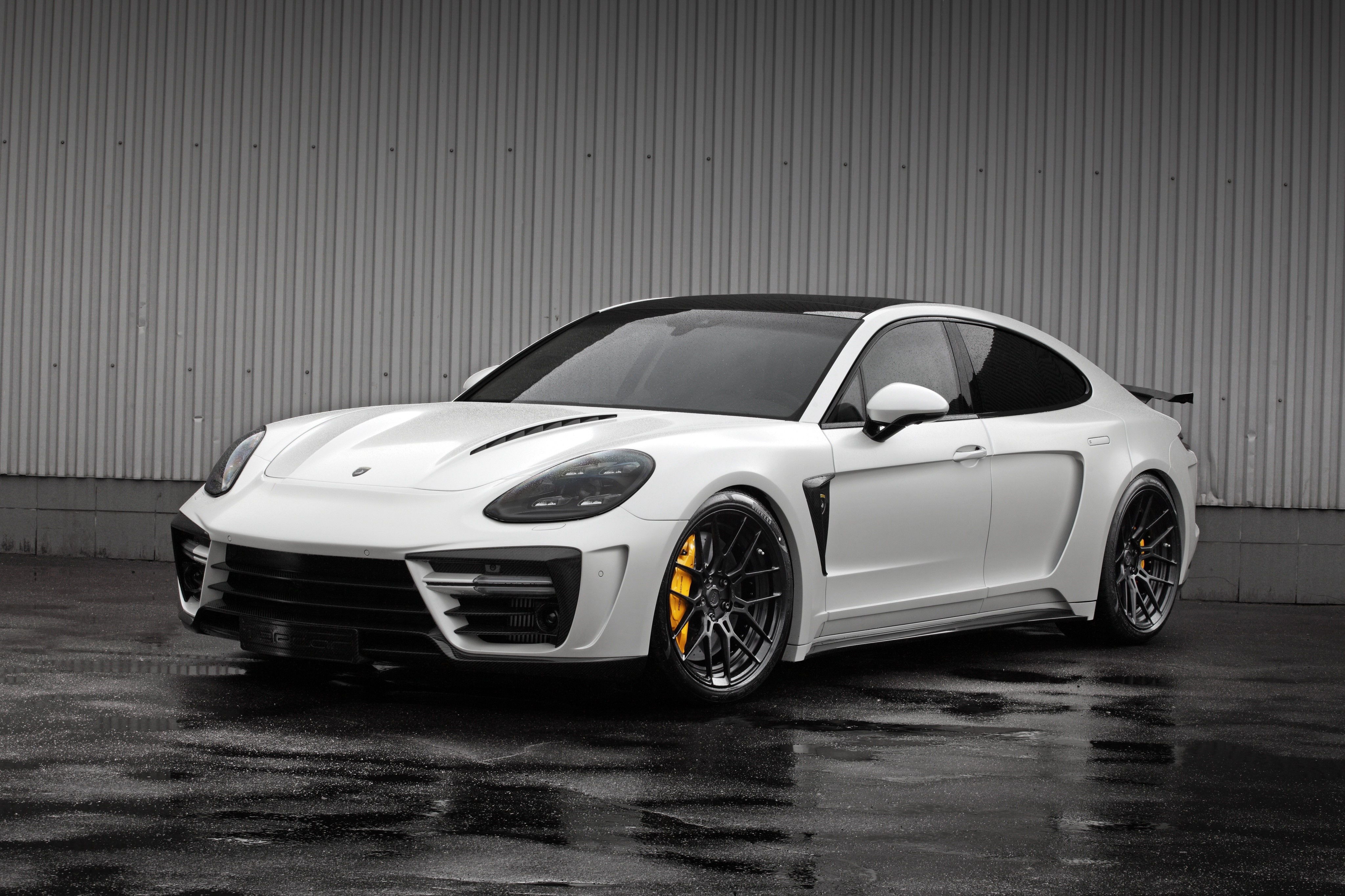 White Porsche Panamera GTR HD Wallpaper