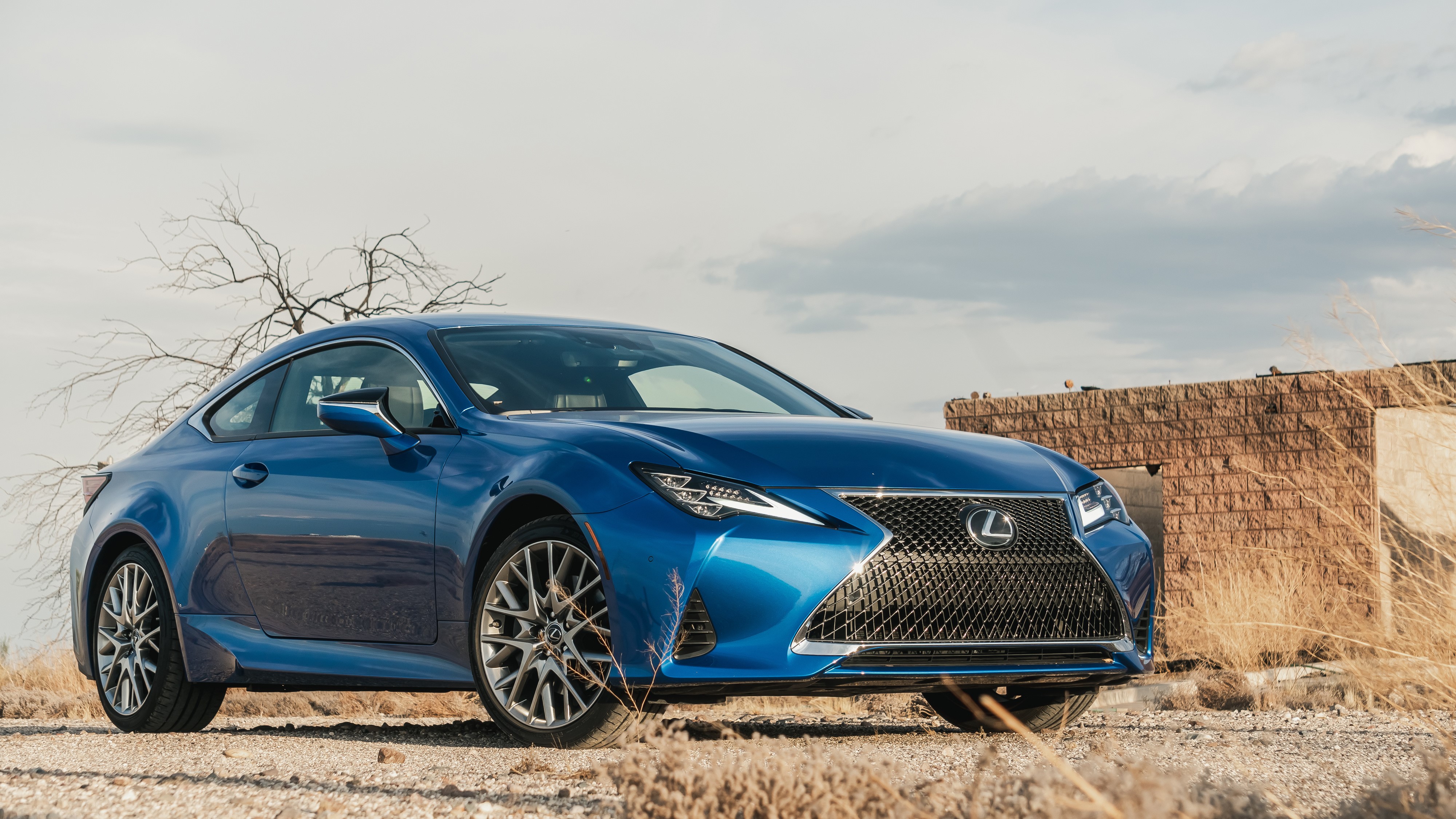 2019 Lexus RC 350 Coupe in Blue HD Wallpaper