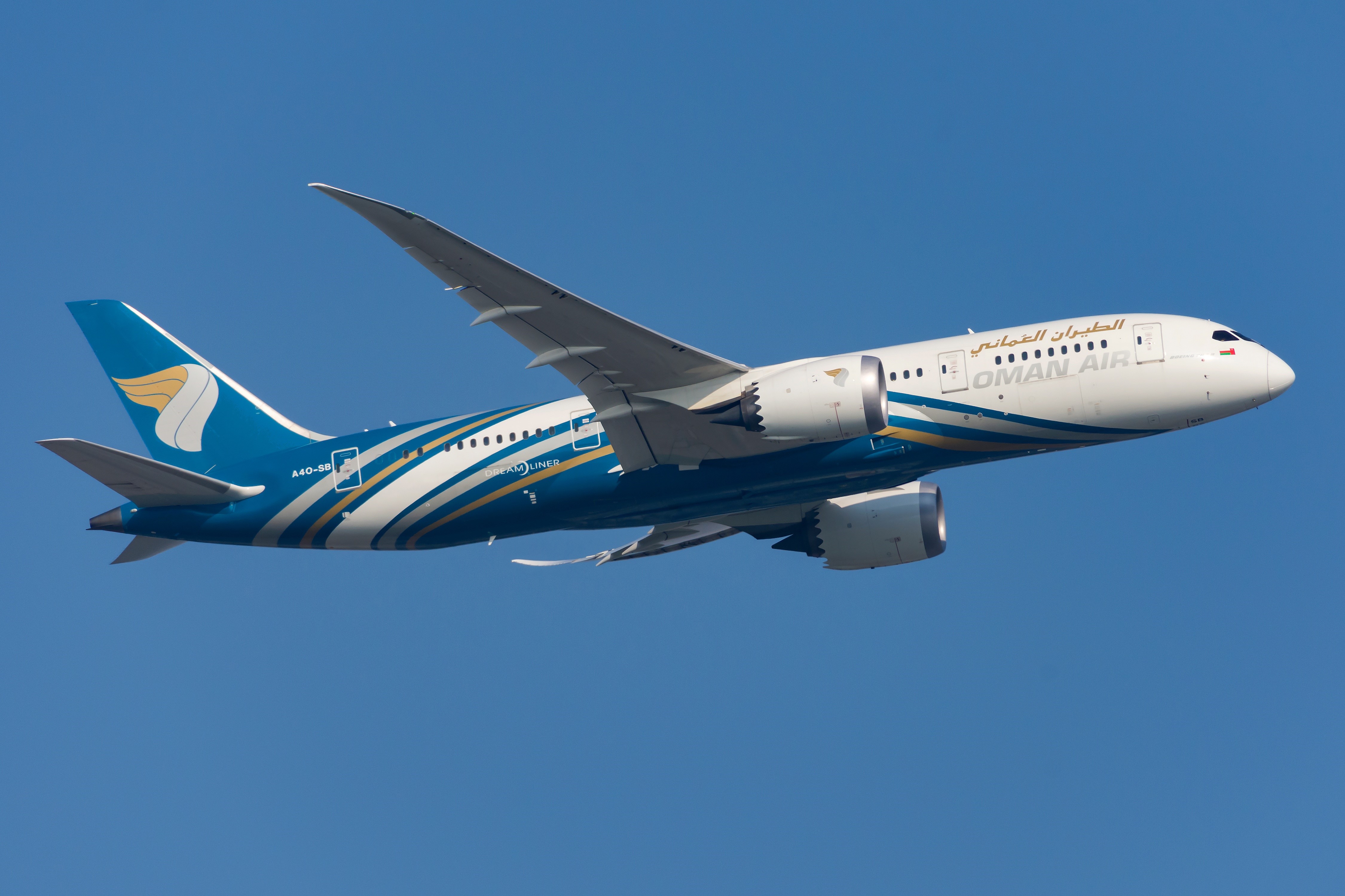 Oman Air Boeing 787-8 Airplane HD Wallpaper