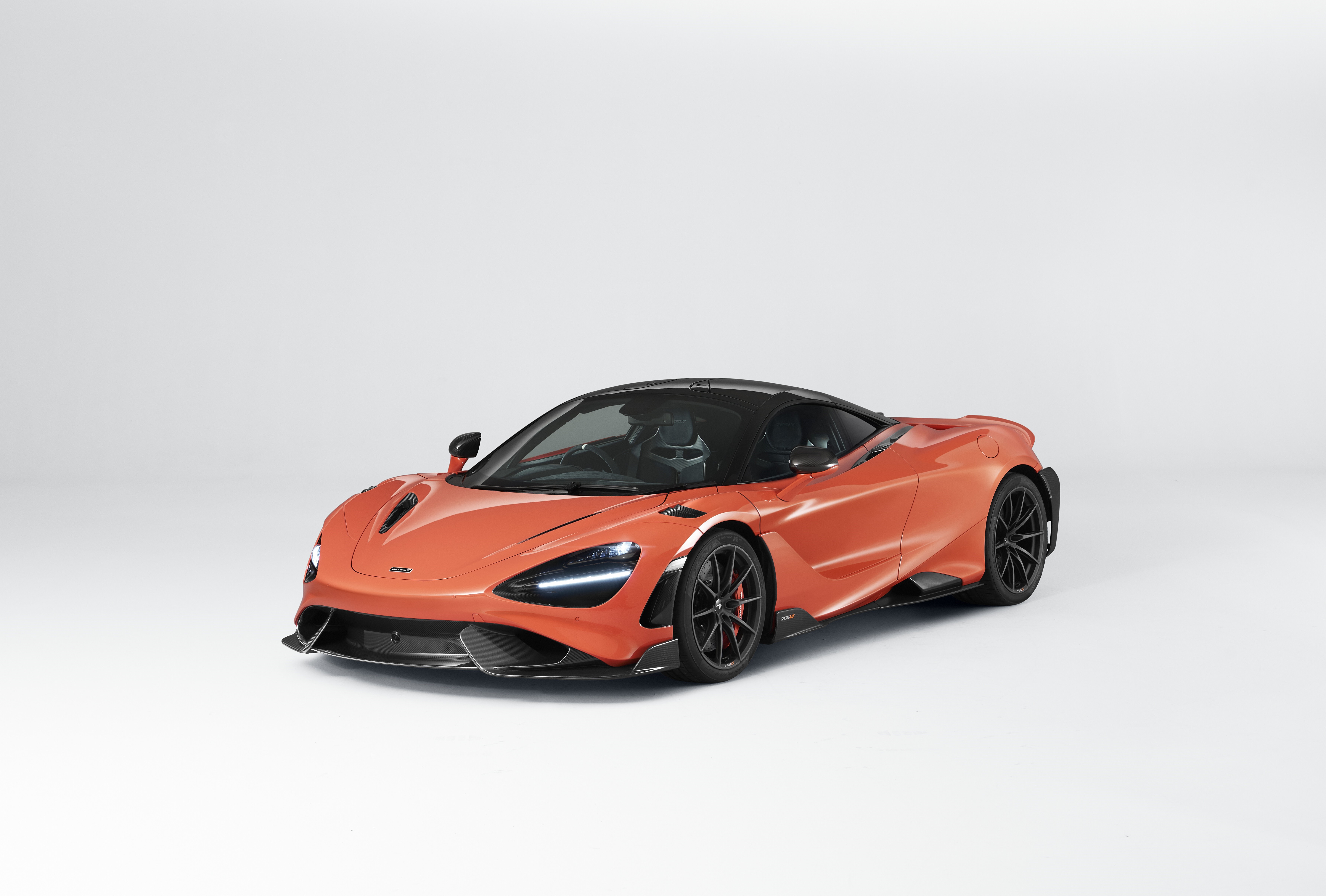 Orange McLaren 720S on Gray Background HD Wallpaper