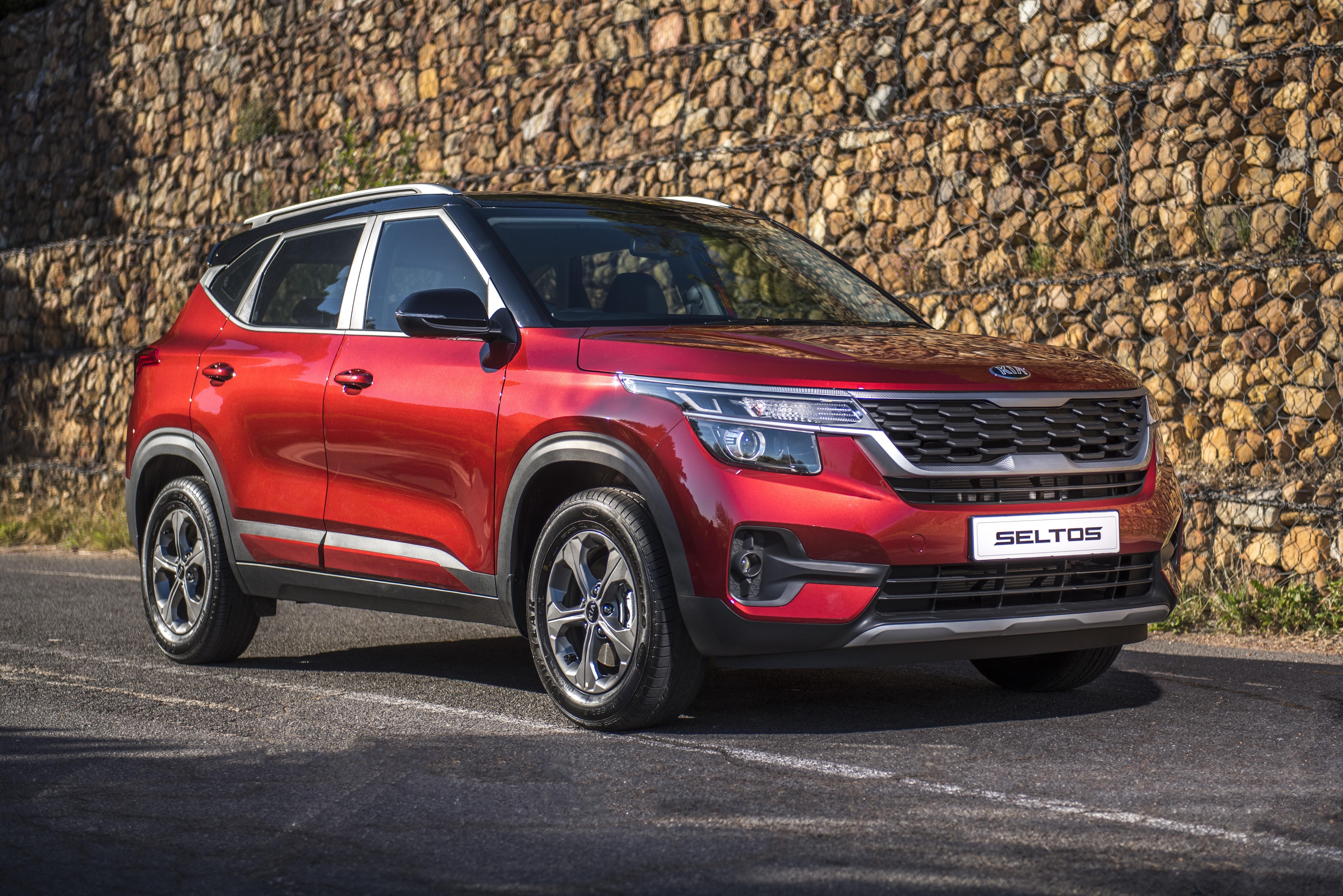 Red Kia Seltos EX 2020 Crossover HD Wallpaper