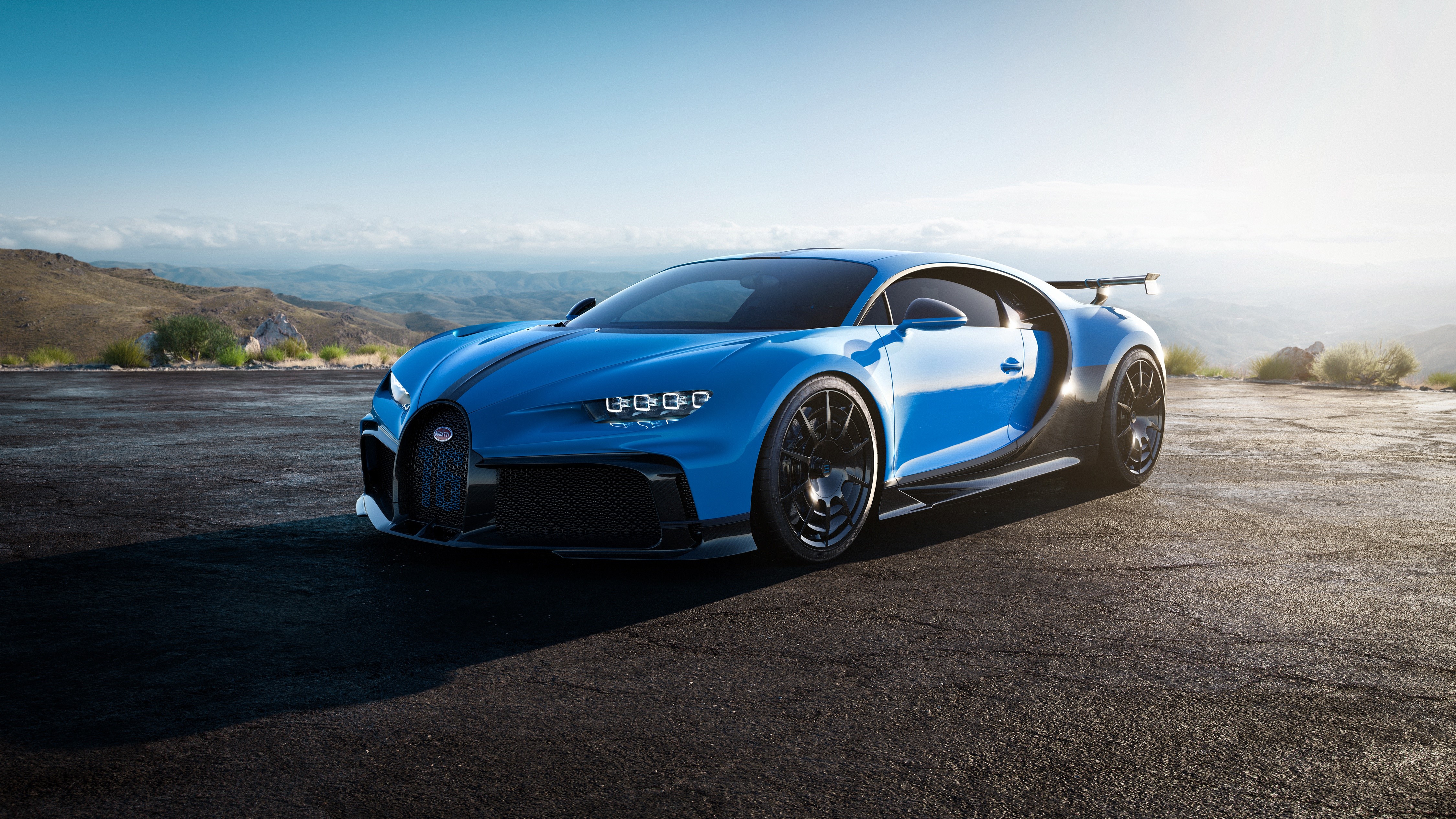 4K Bugatti Chiron Pur Sport Blue Metallic HD Wallpaper