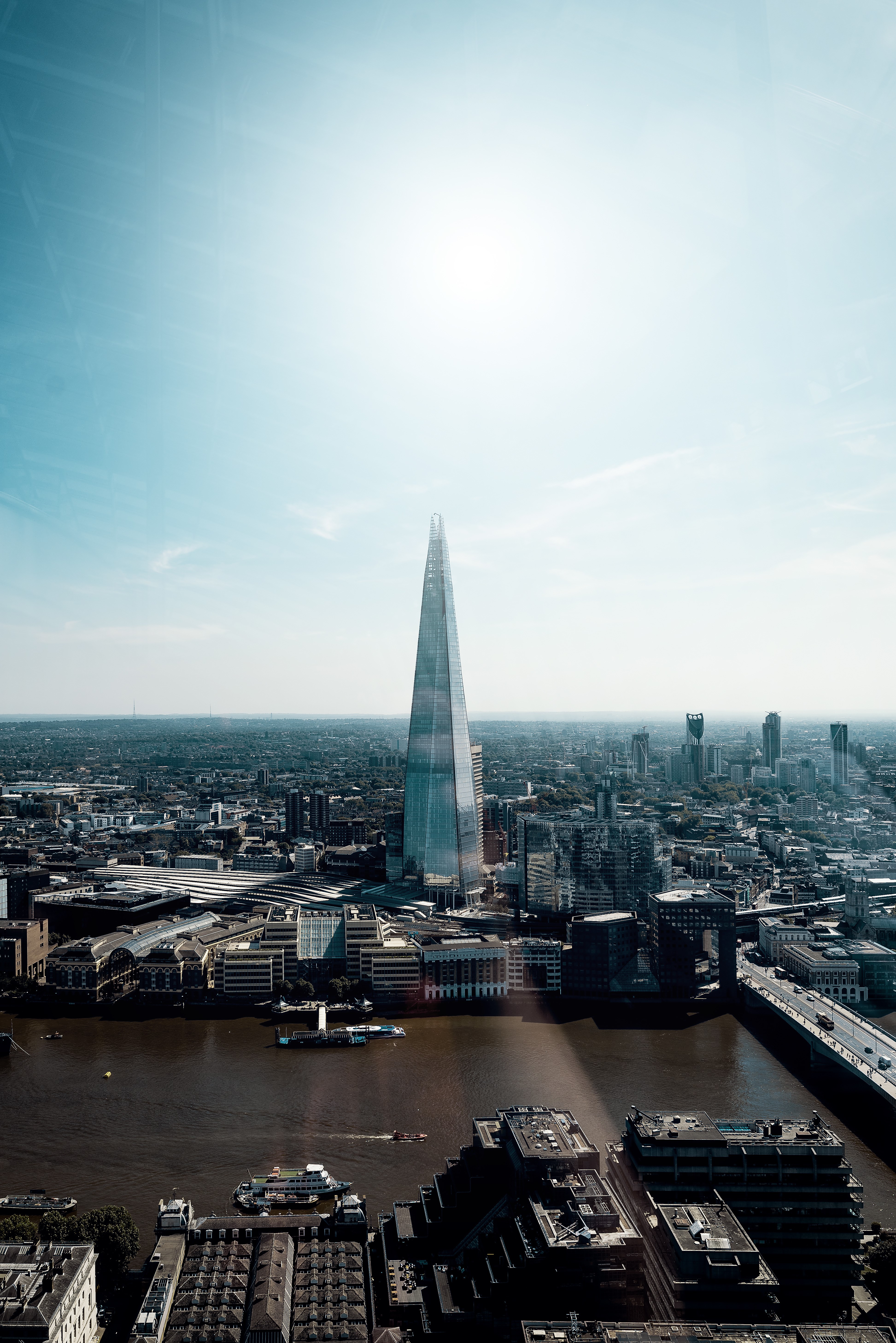 The Shard and London skyline over the Thames HD Phone Wallpaper