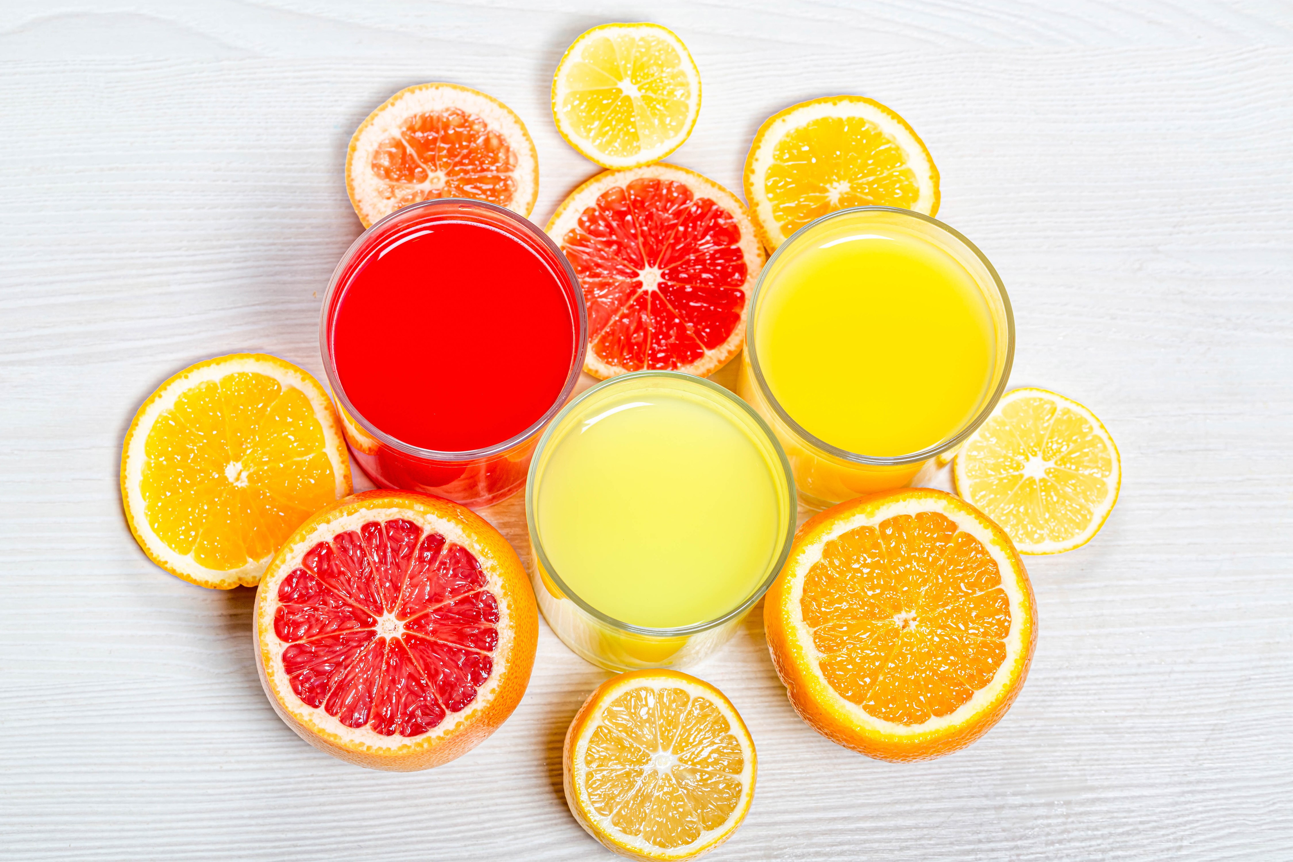 Juice with Oranges, Grapefruit, and Lemons HD Wallpaper