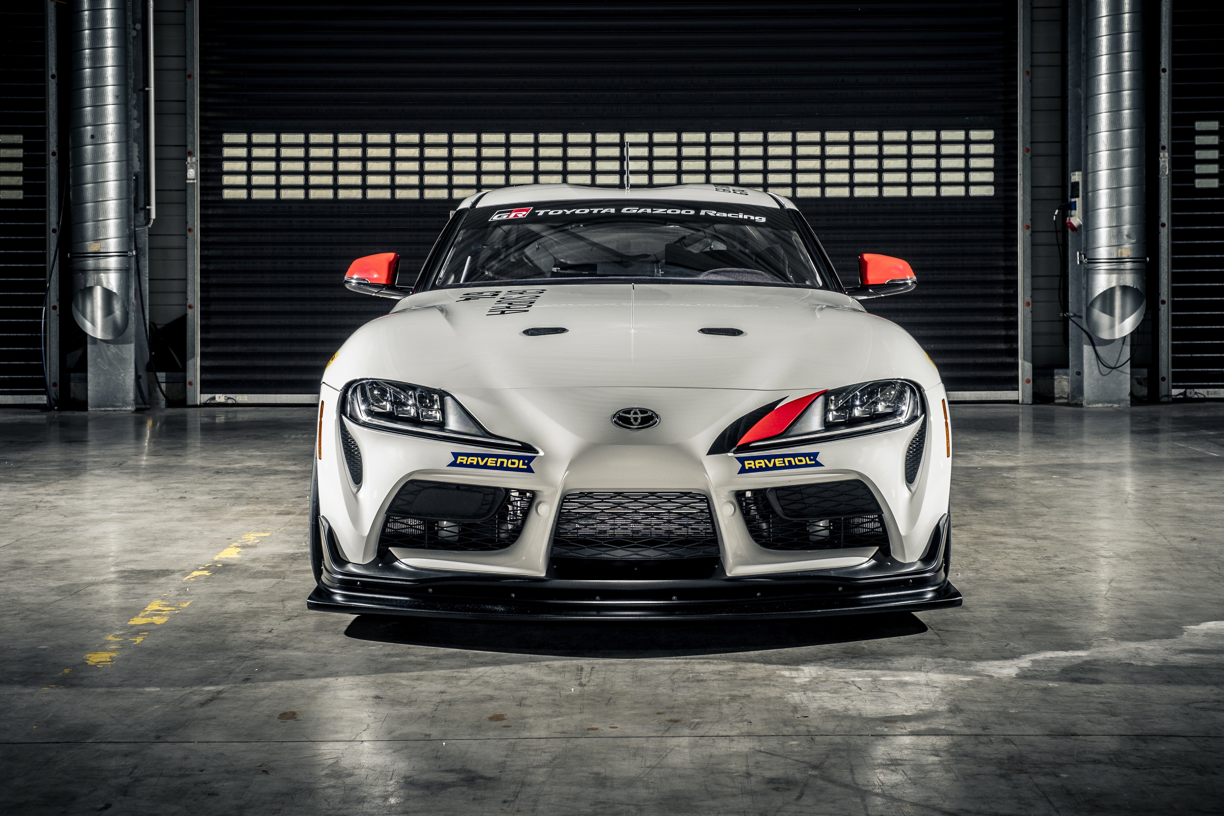 White Toyota GR Supra GT4 Gazoo Racing HD Wallpaper