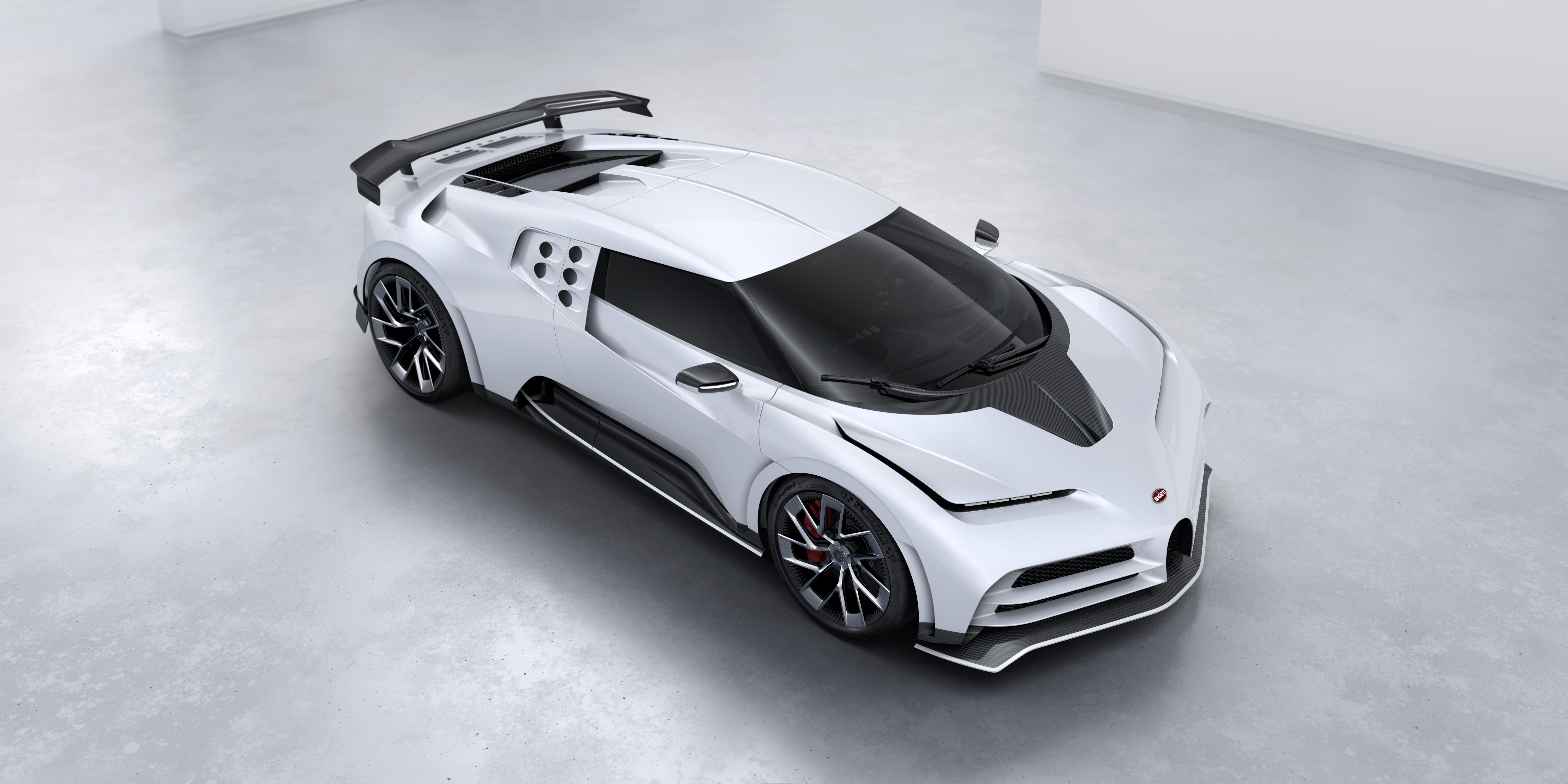 White Bugatti Centodieci Sportscar HD Wallpaper