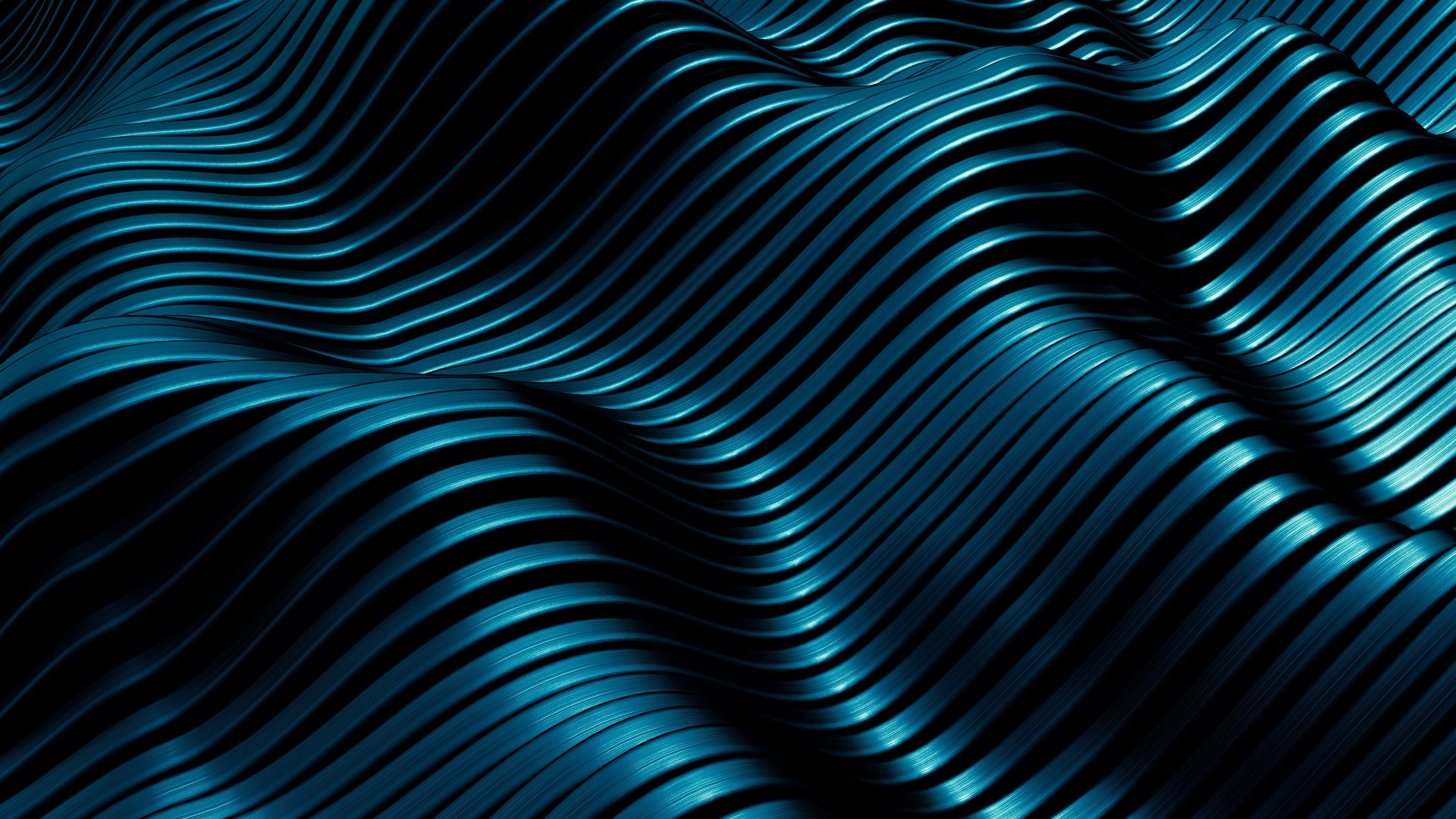 Blue wavy stripes texture HD Wallpaper