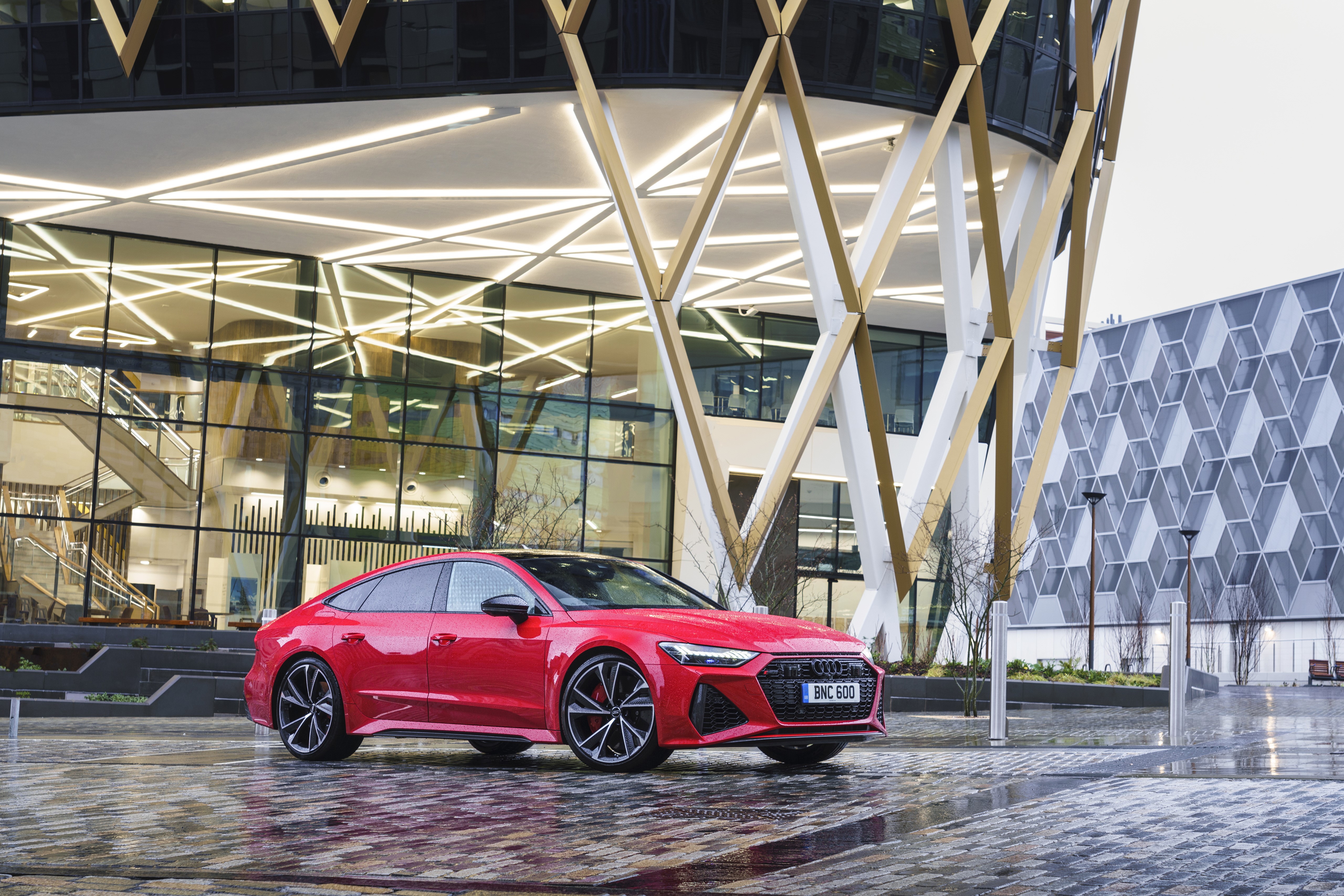 Red 2020 Audi RS 7 Sportback HD Wallpaper