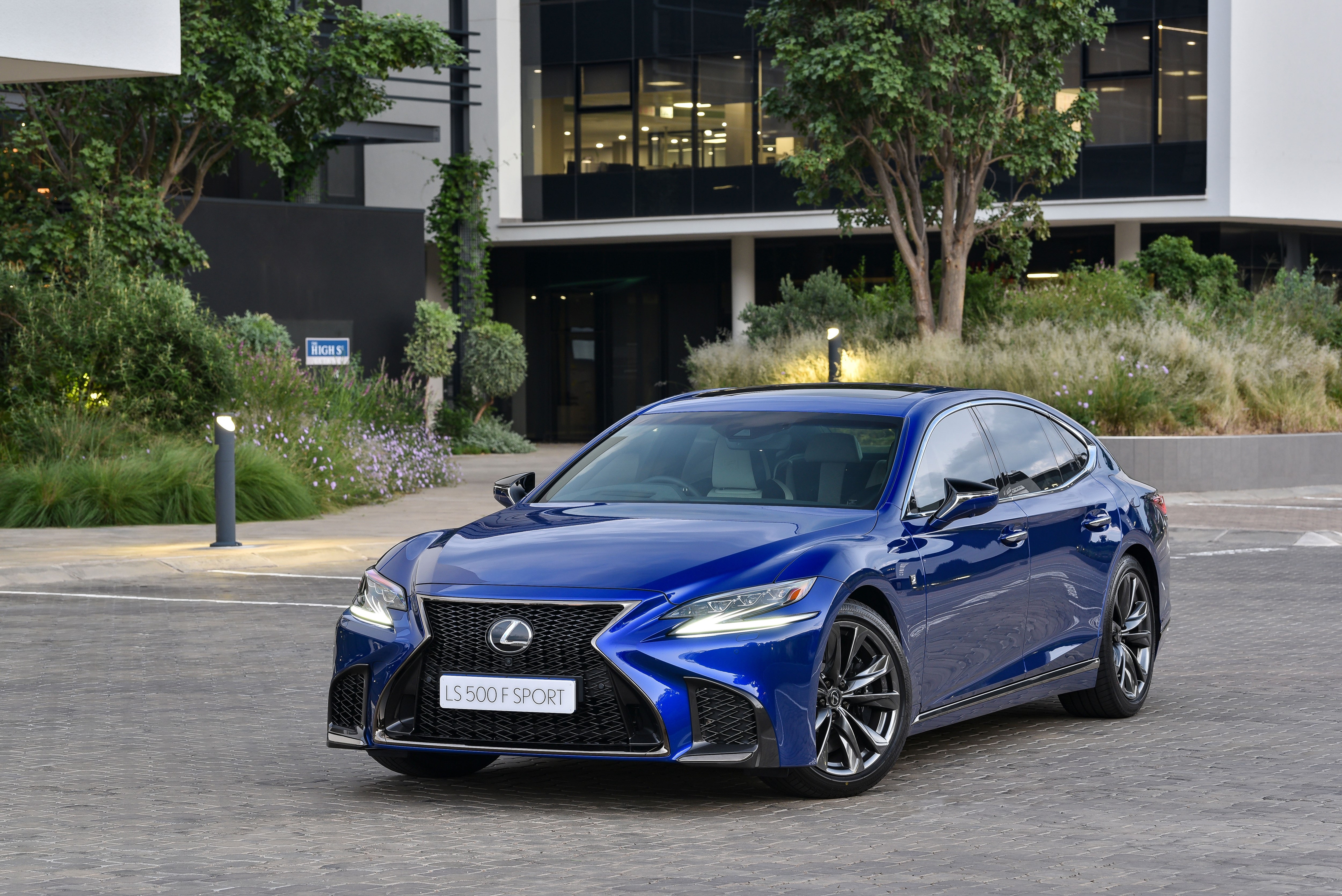 Blue 2019 Lexus LS 500 F SPORT HD Wallpaper