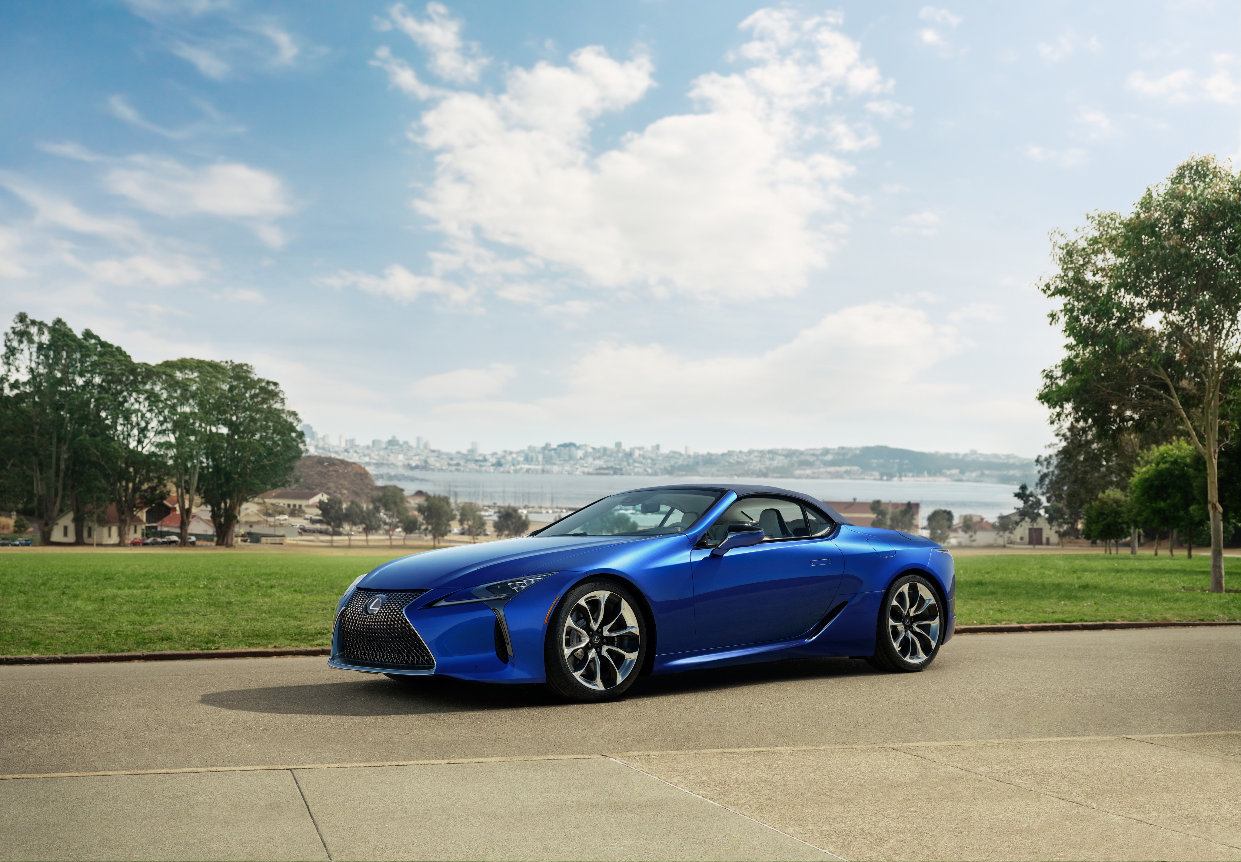 4K Blue 2021 Lexus LC 500 Convertible HD Wallpaper