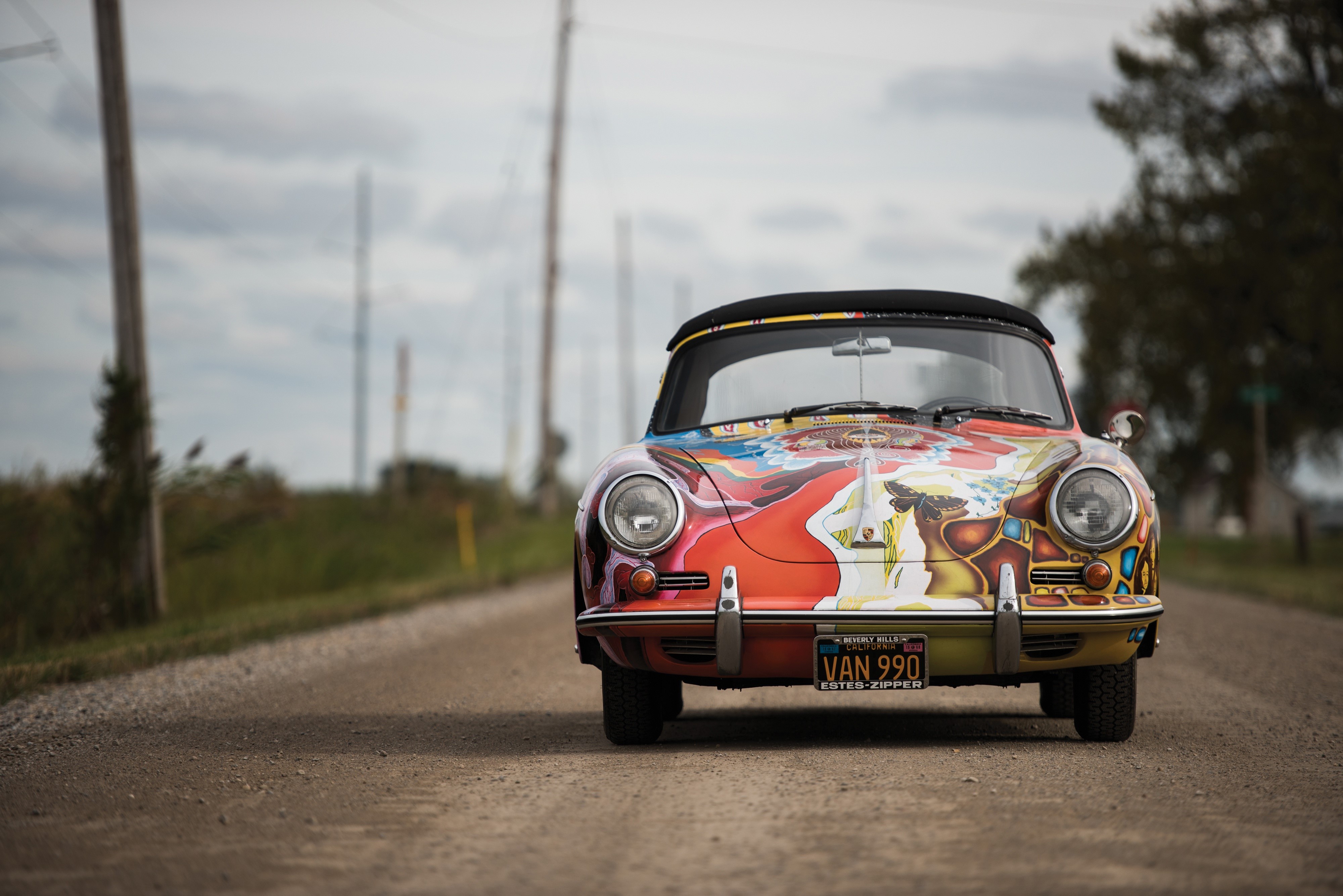 4K 1964 Porsche 356 Convertible with Custom Paint HD Wallpaper