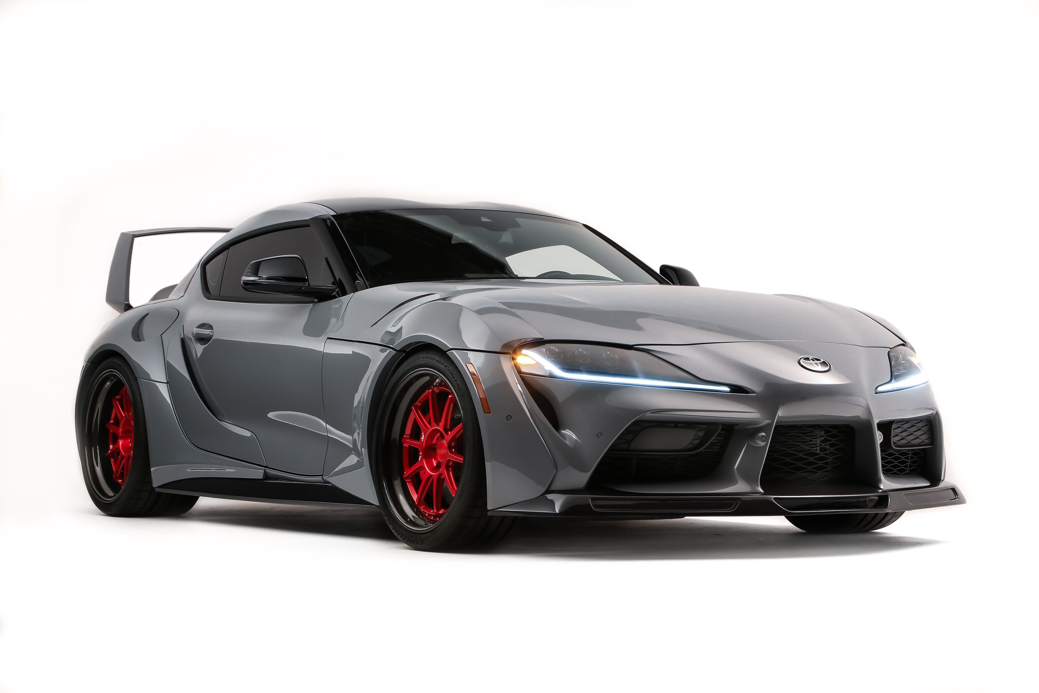 Toyota GR Supra A90 with red wheels HD Wallpaper