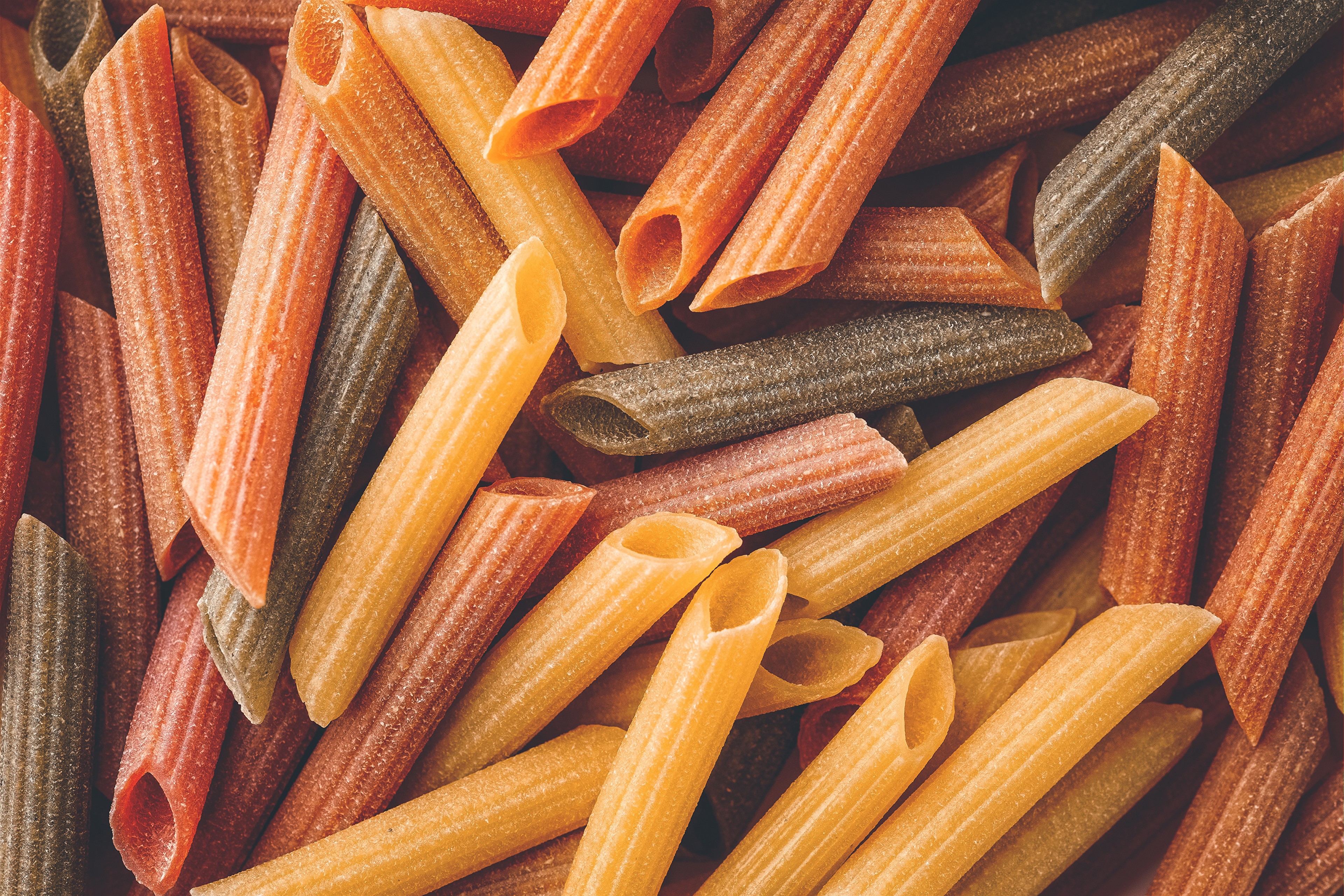 Multicolor Penne Pasta Closeup HD Wallpaper