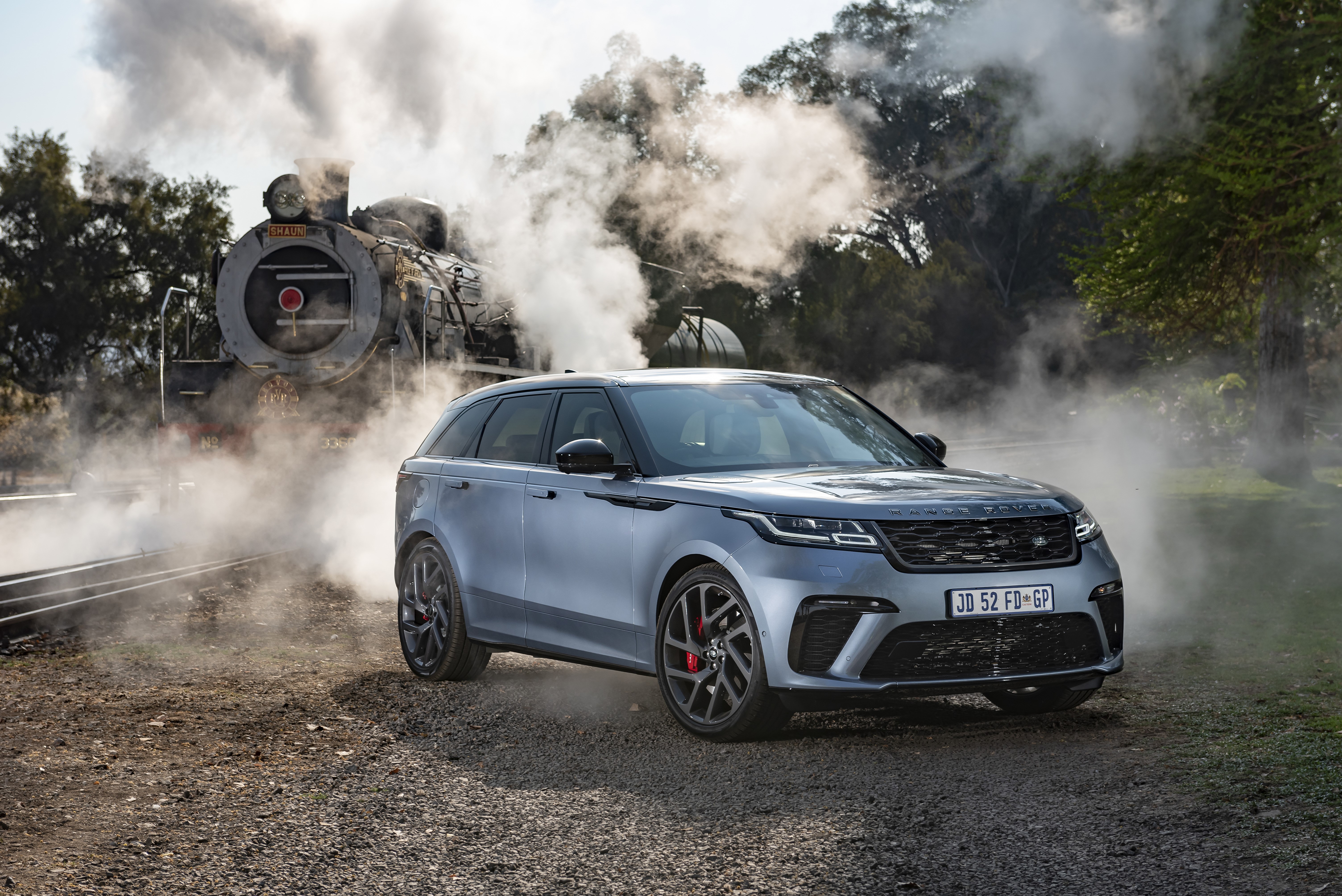 Land Rover Velar SVAutobiography Dynamic Edition with Steam Train HD Wallpaper
