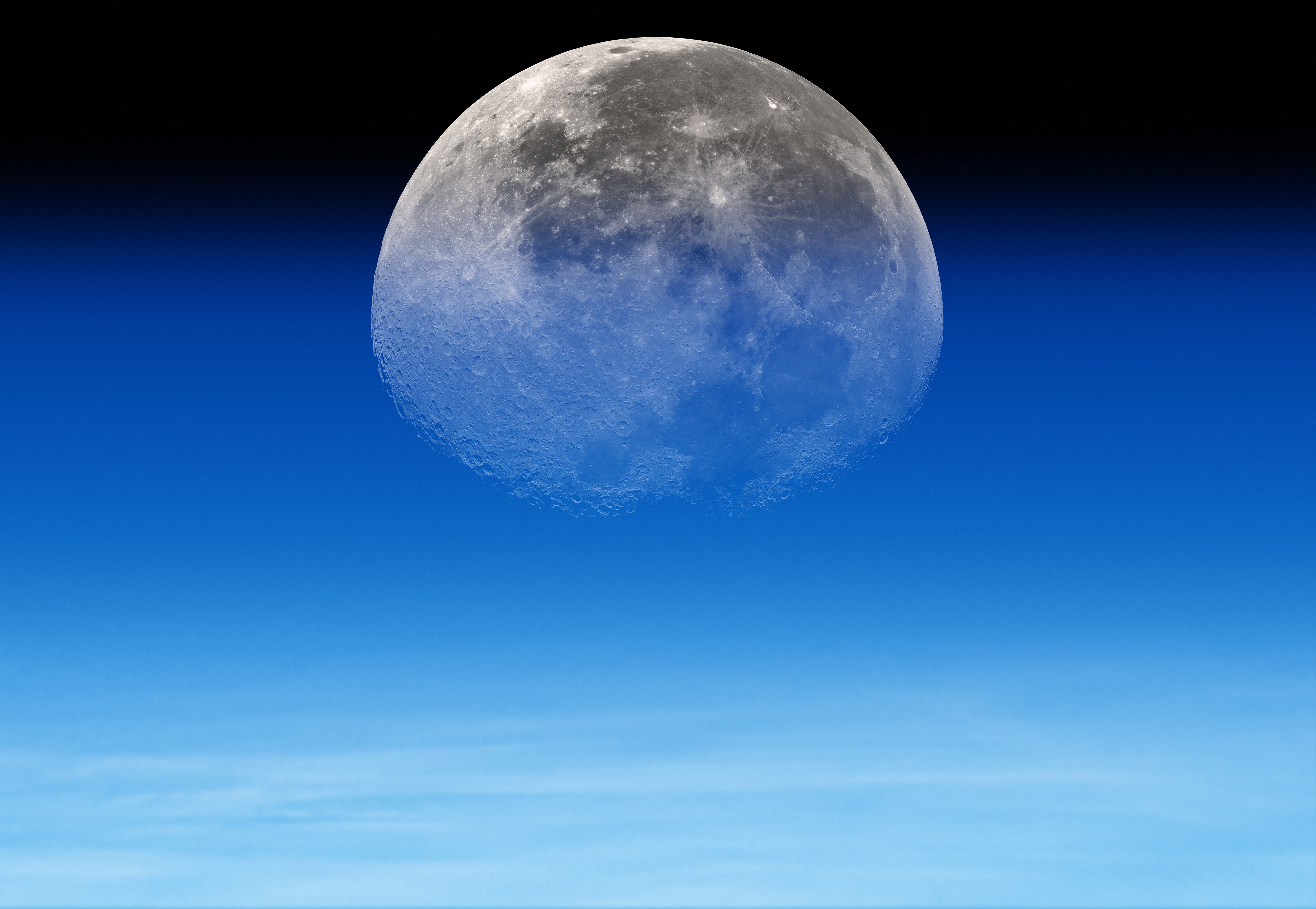 Moon in the sky HD Wallpaper