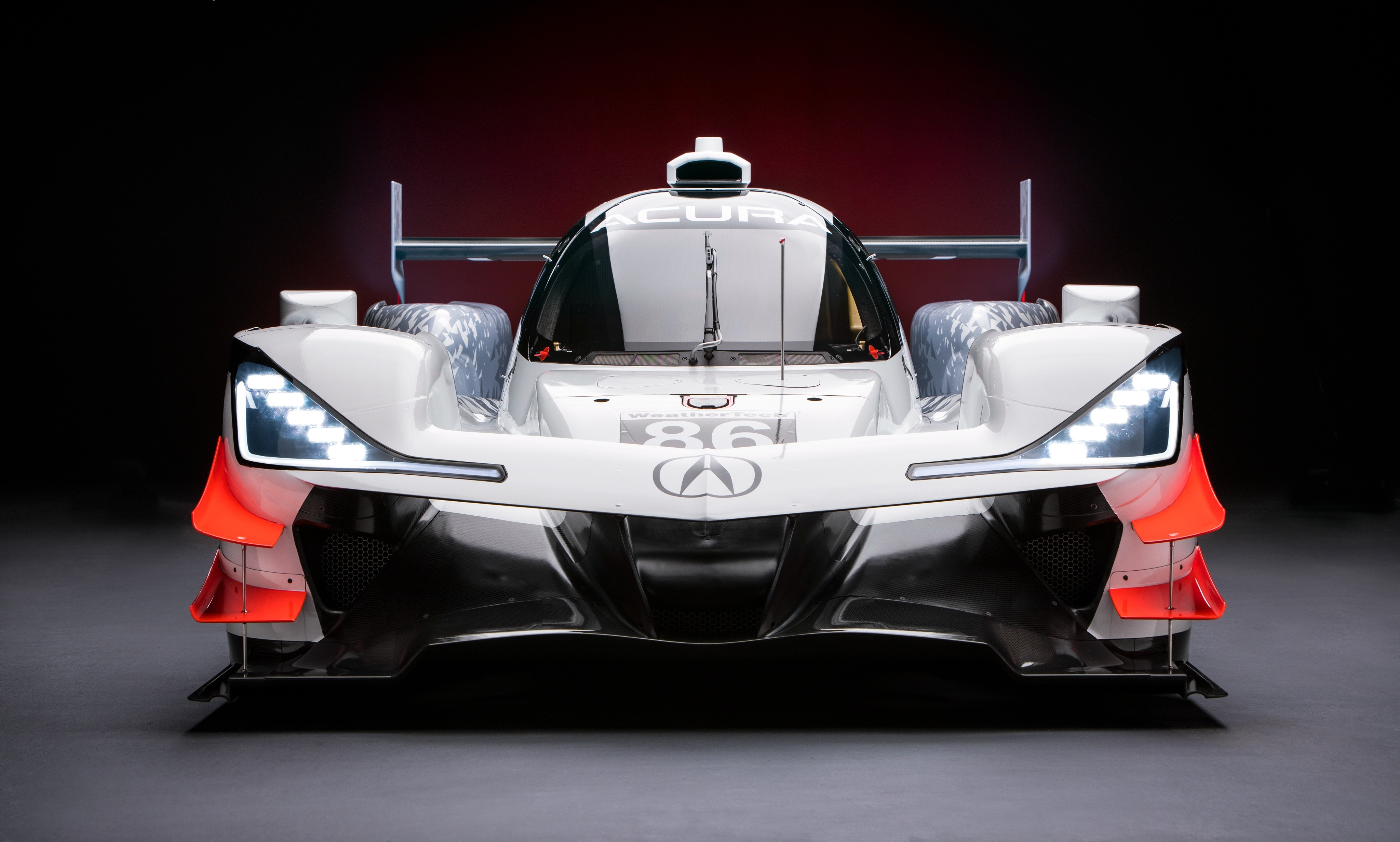 Acura ARX-05 DPi race car front view HD Wallpaper