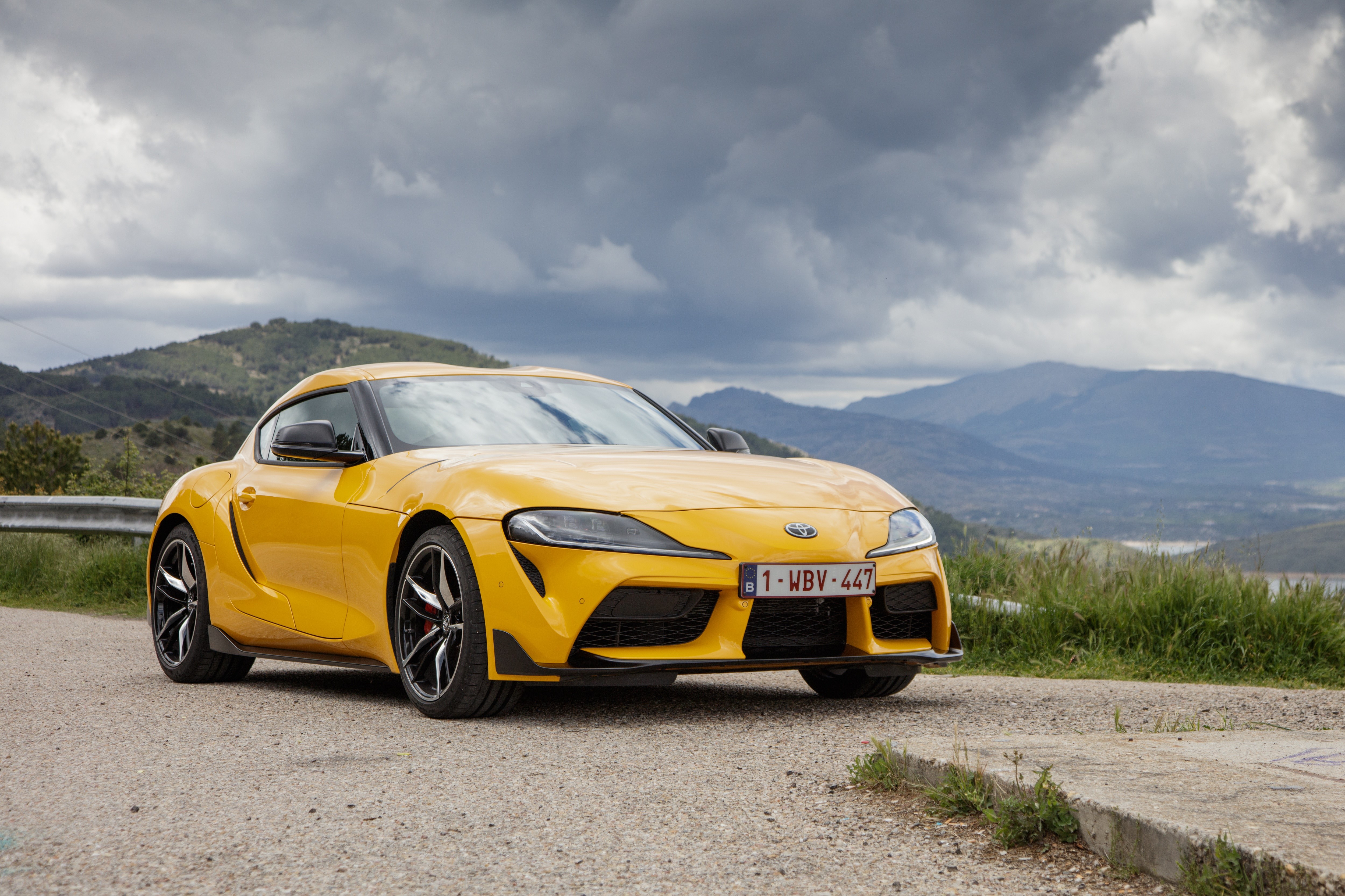 Yellow Toyota GR Supra Coupe HD Wallpaper