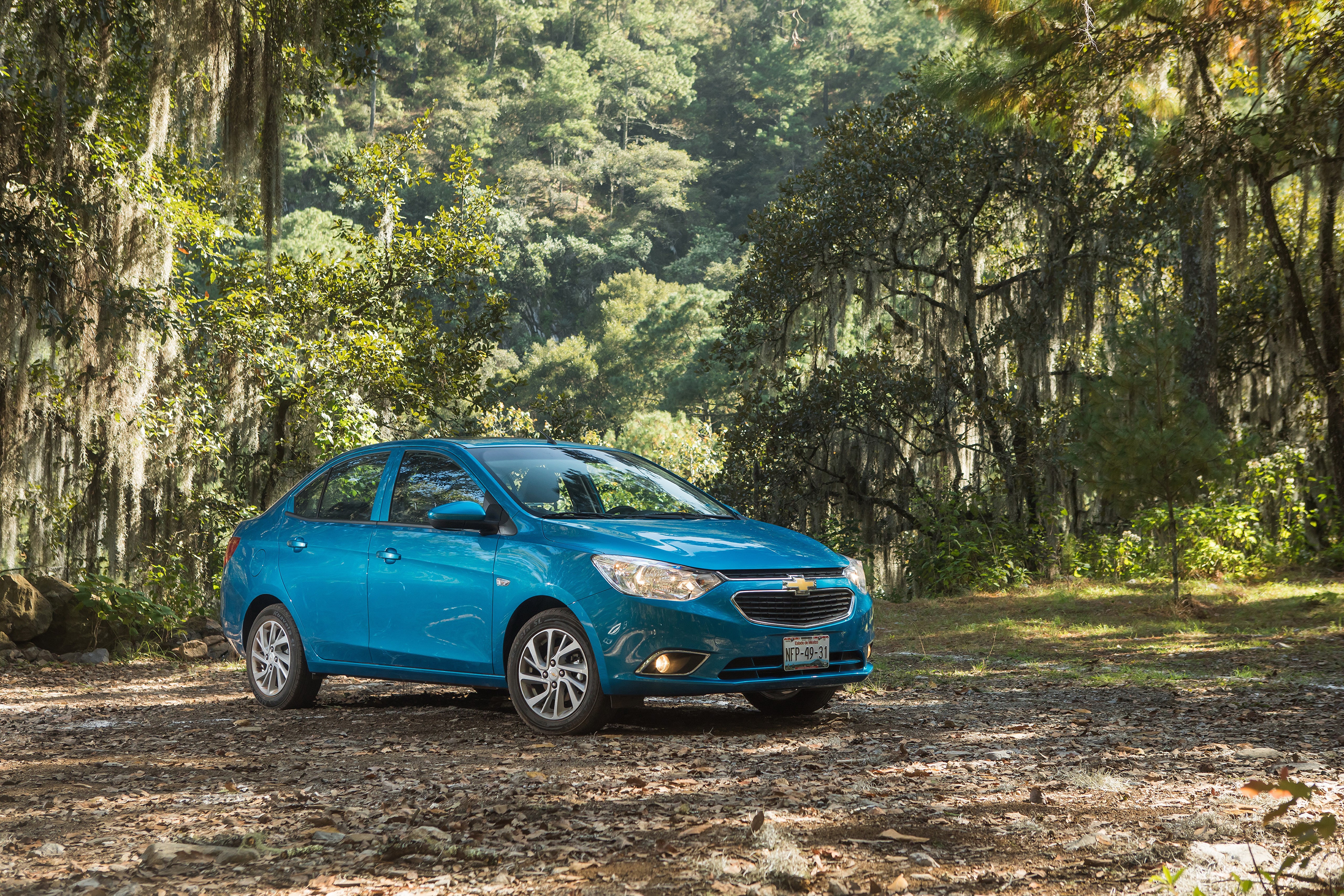 Chevrolet Aveo Sedan in Forest HD Wallpaper