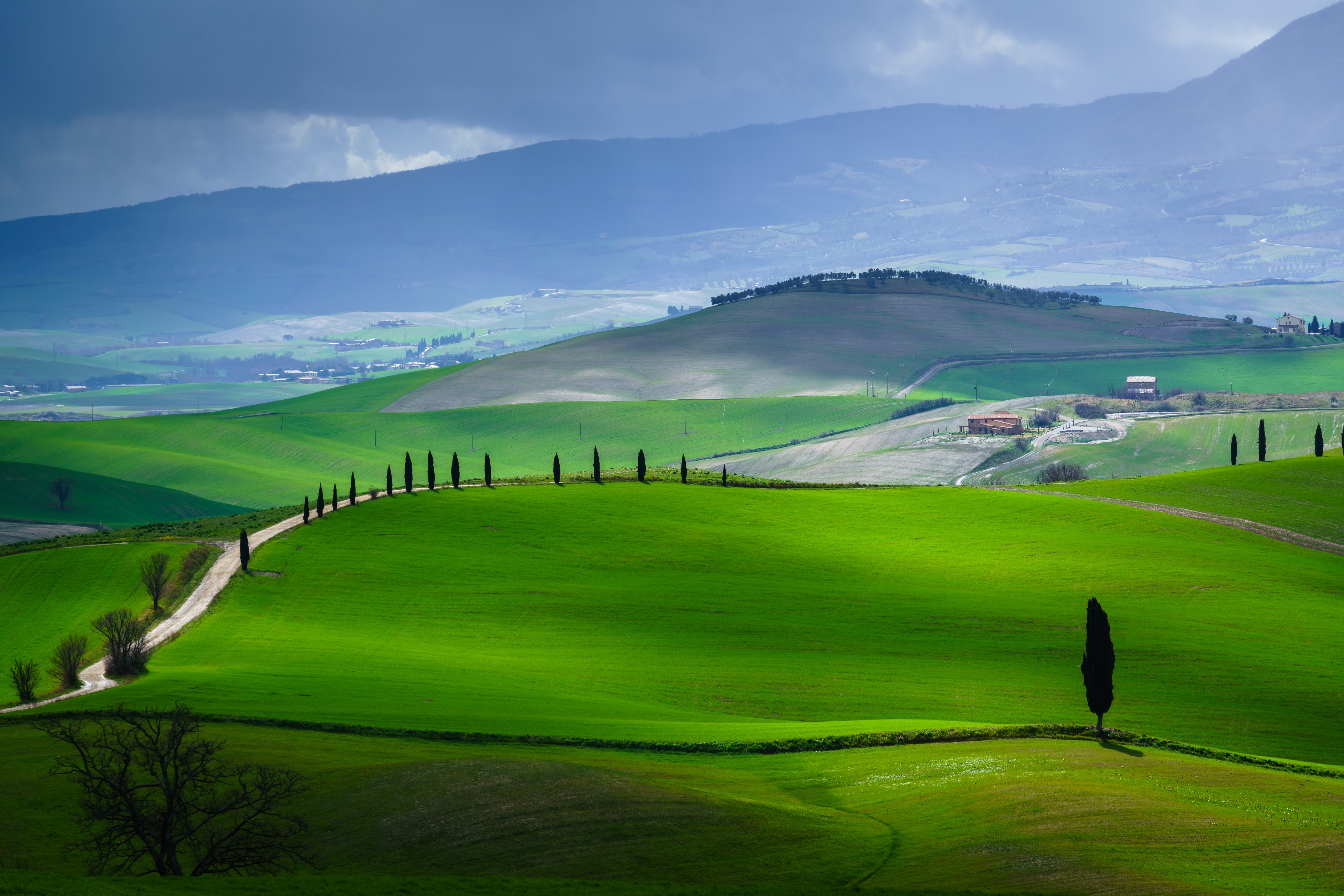 4K Scenic Hills of Val d'Orcia, Tuscany HD Wallpaper
