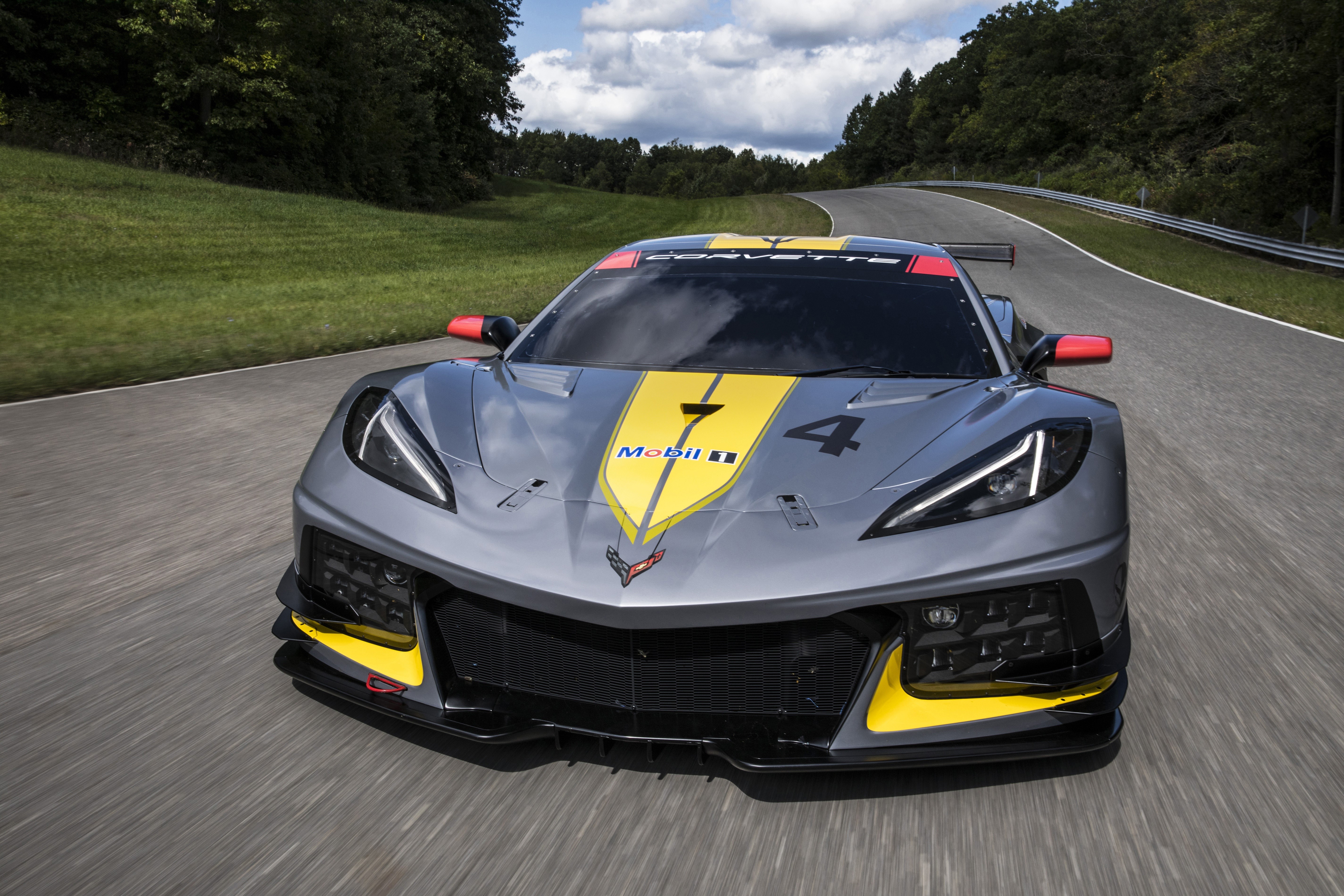 Chevrolet Corvette C8.R Race Car on Track HD Wallpaper