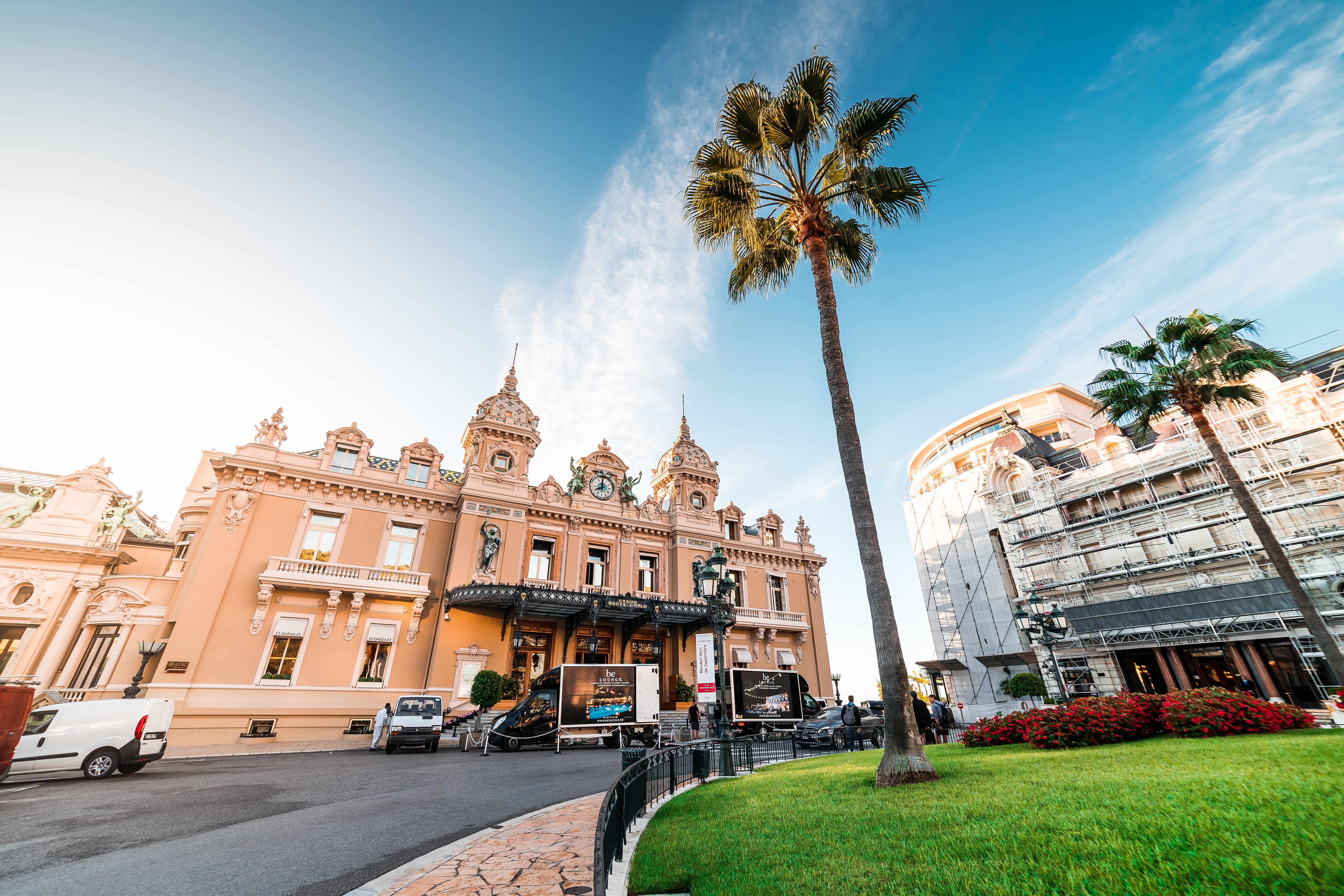 Casino de Monte-Carlo in Monaco with Palm Trees HD Wallpaper