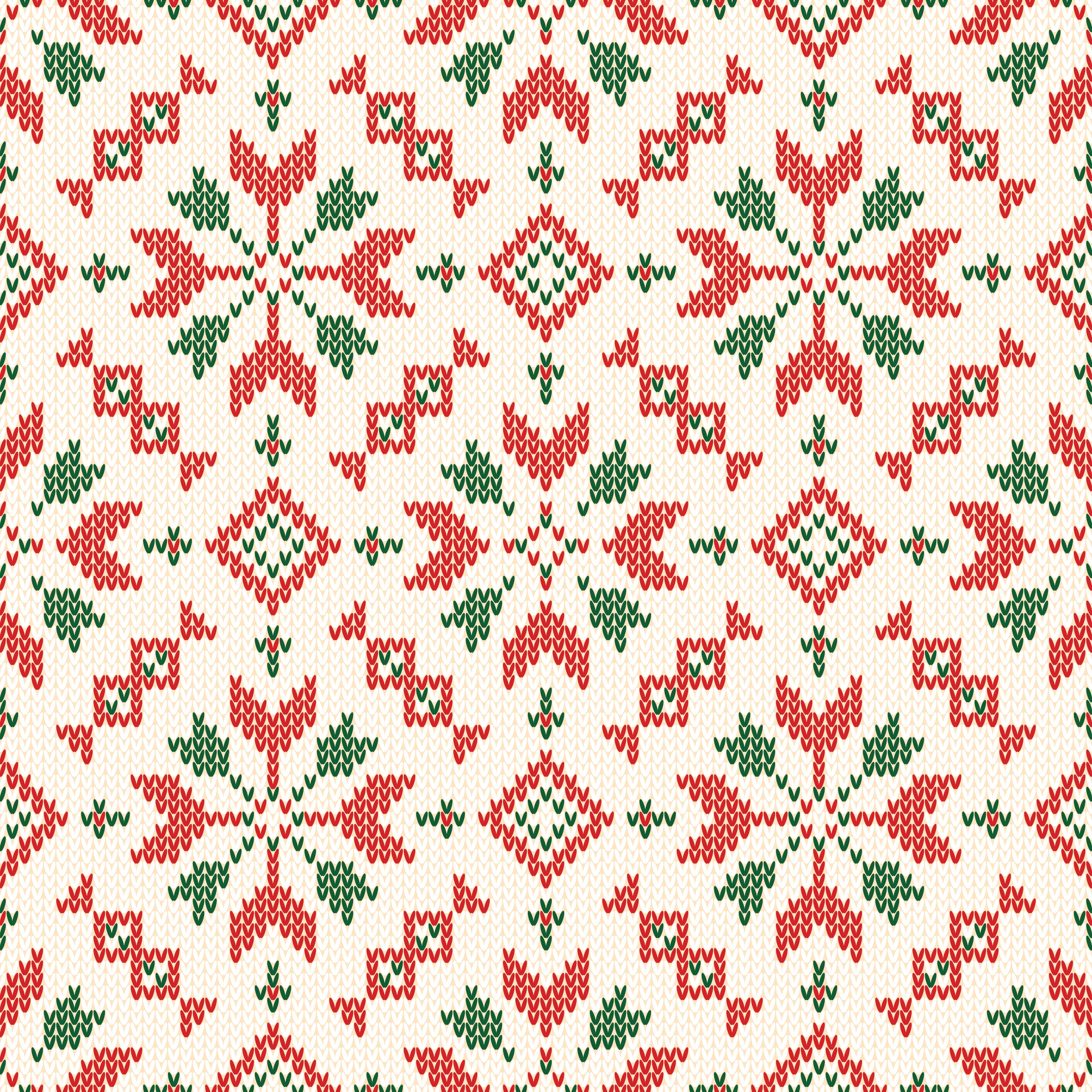 Christmas knitted pattern with snowflakes and diamonds HD Wallpaper
