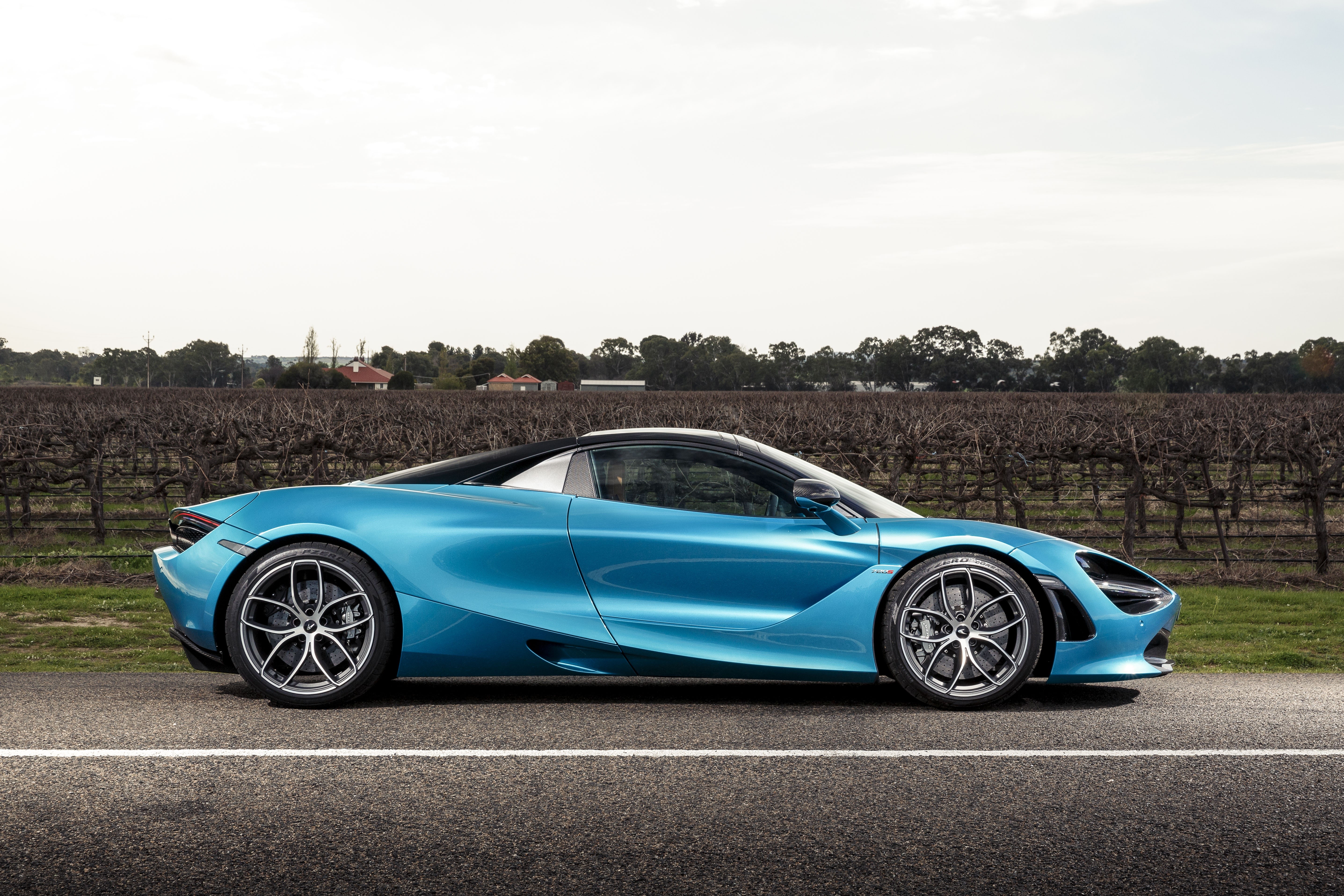 McLaren 720S Spider 2019 Light Blue Metallic Side HD Wallpaper