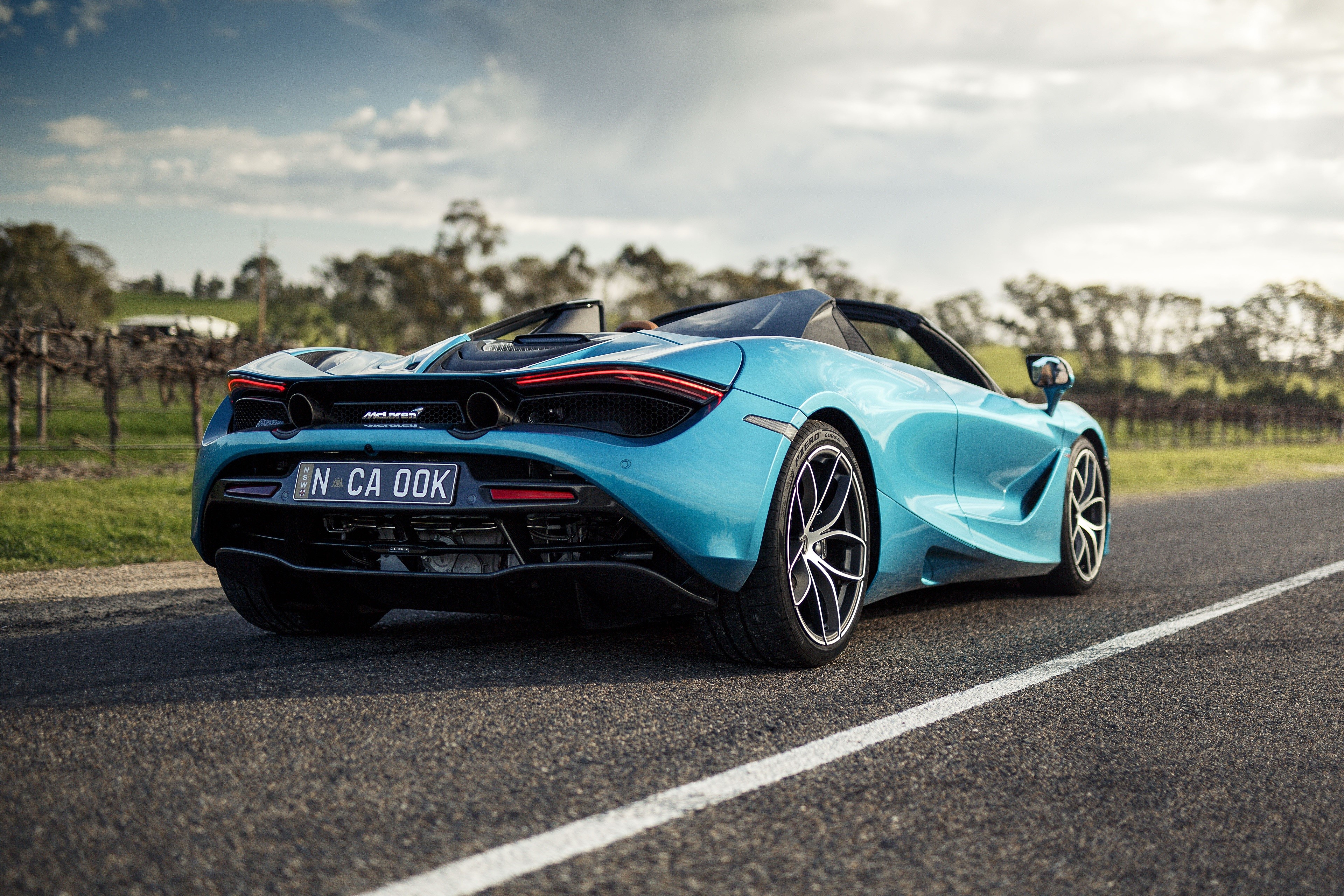 McLaren 720S Spider 2019 Light Blue Metallic HD Wallpaper