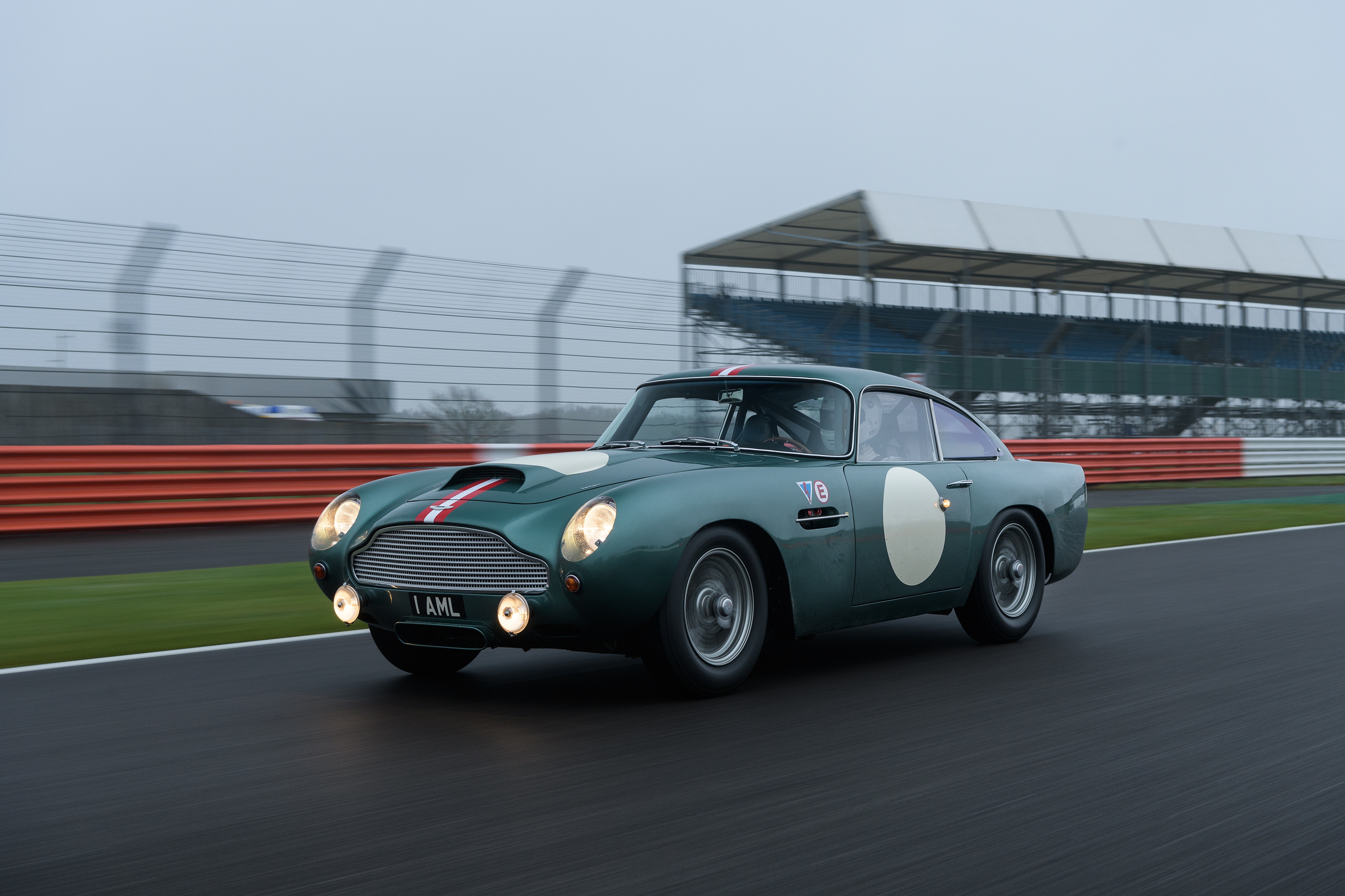 Aston Martin DB4 GT Continuation Sports Car on Track HD Wallpaper