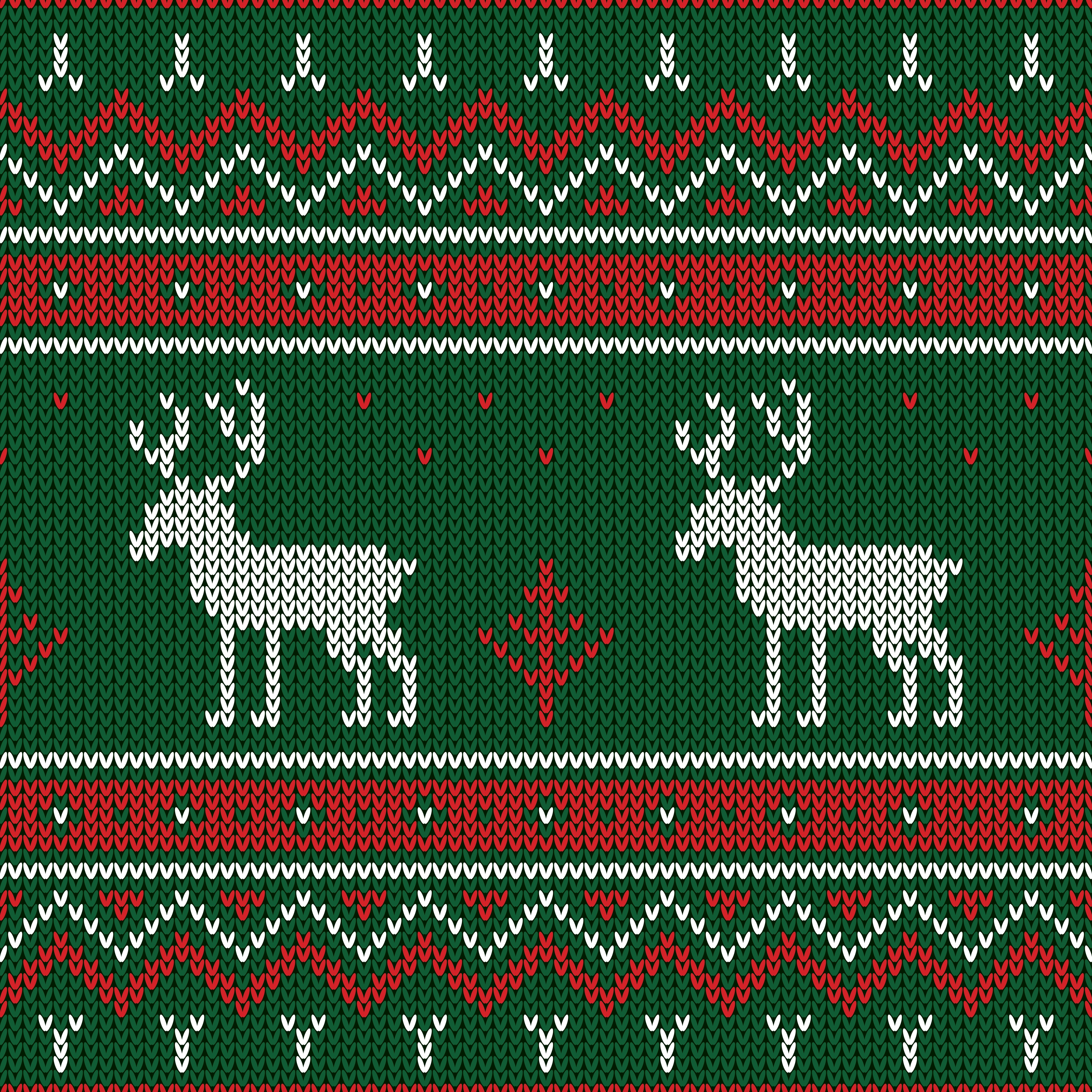 Christmas Sweater with Deer and Trees Texture HD Wallpaper