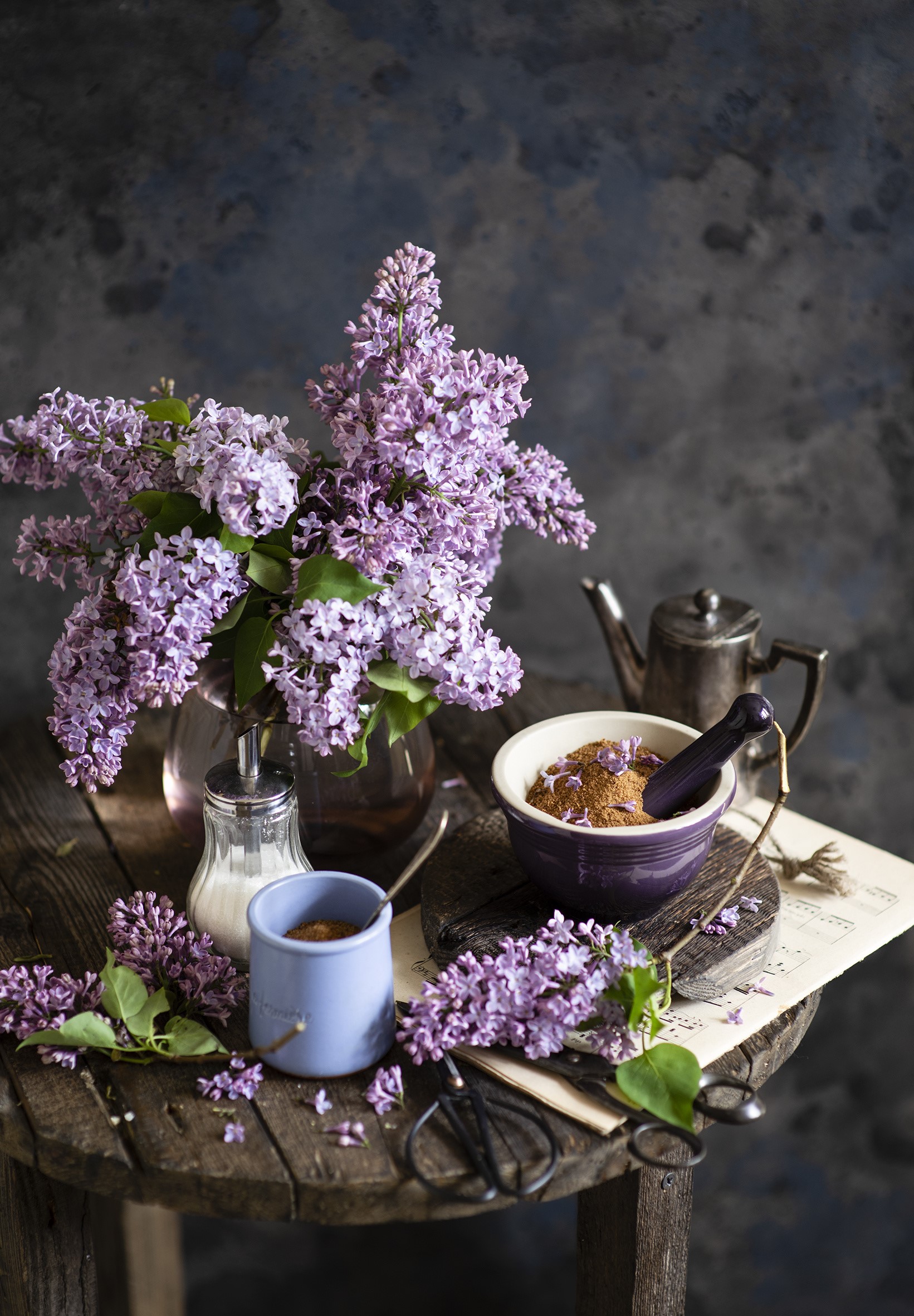 Still-life with Lilac, Sugar, and Spices HD Phone Wallpaper