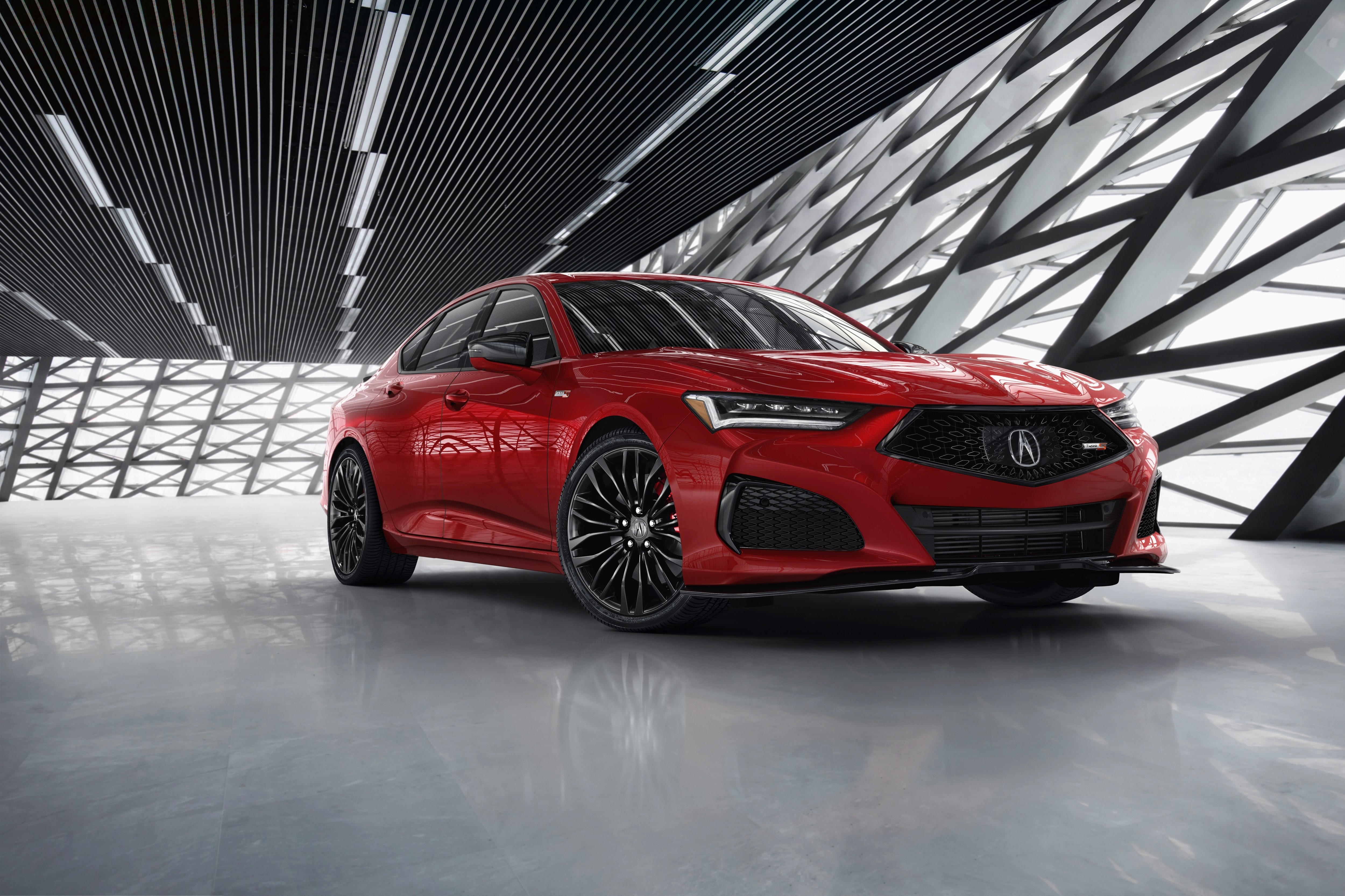 Red Acura TLX Type S Sedan HD Wallpaper